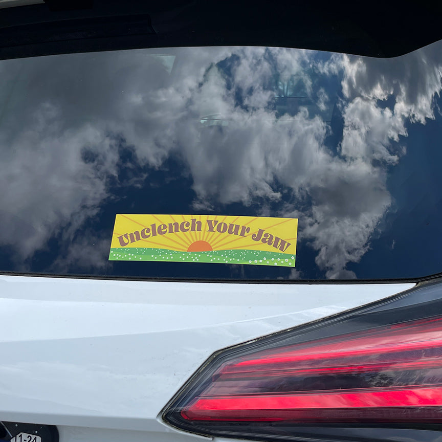 Unclench Your Jaw Bumper Sticker