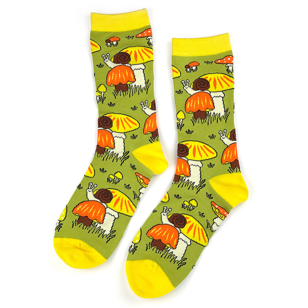 Mushroom and Snail socks