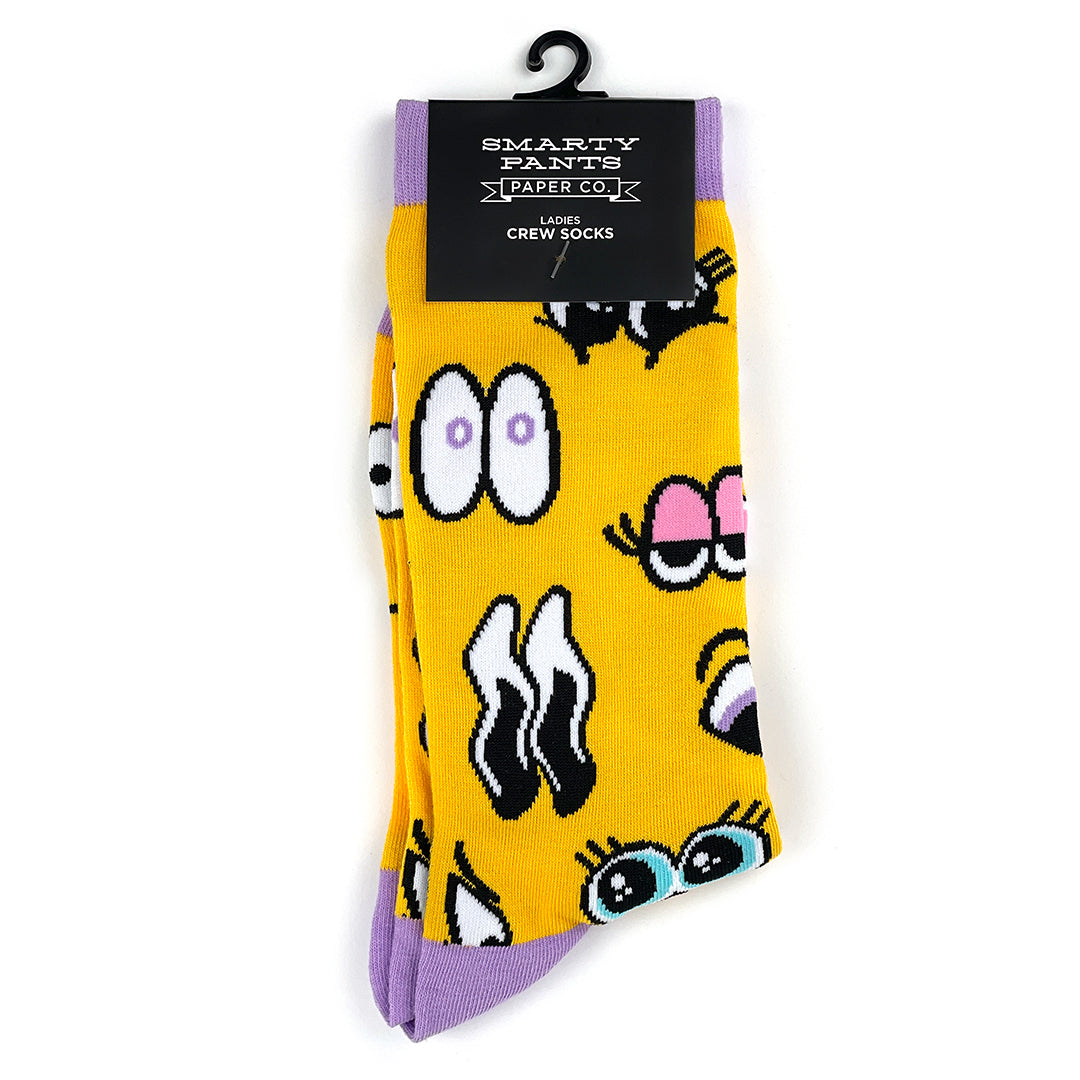 Cartoon eyes socks
