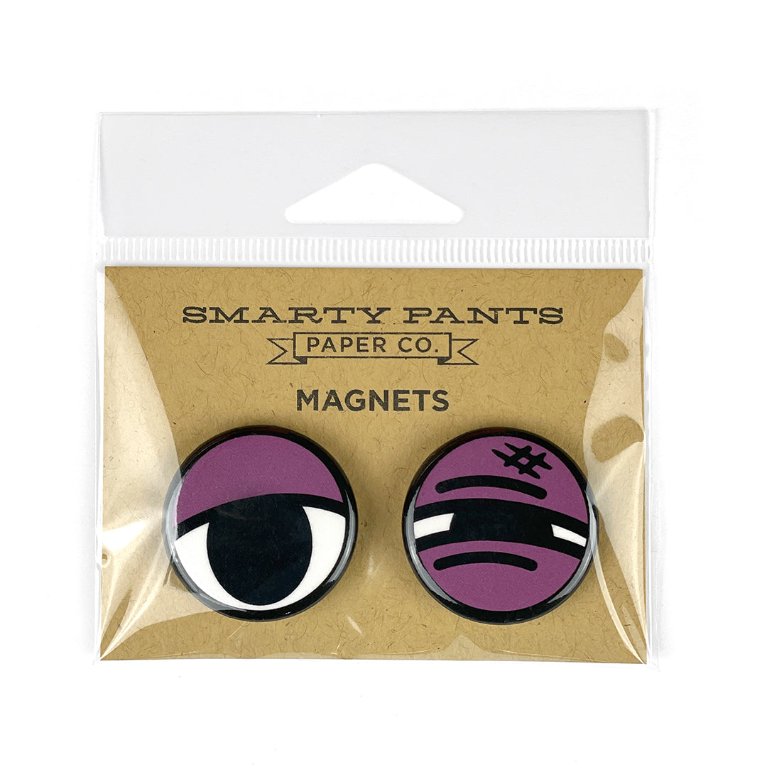 Cartoon Black Eyes Magnets