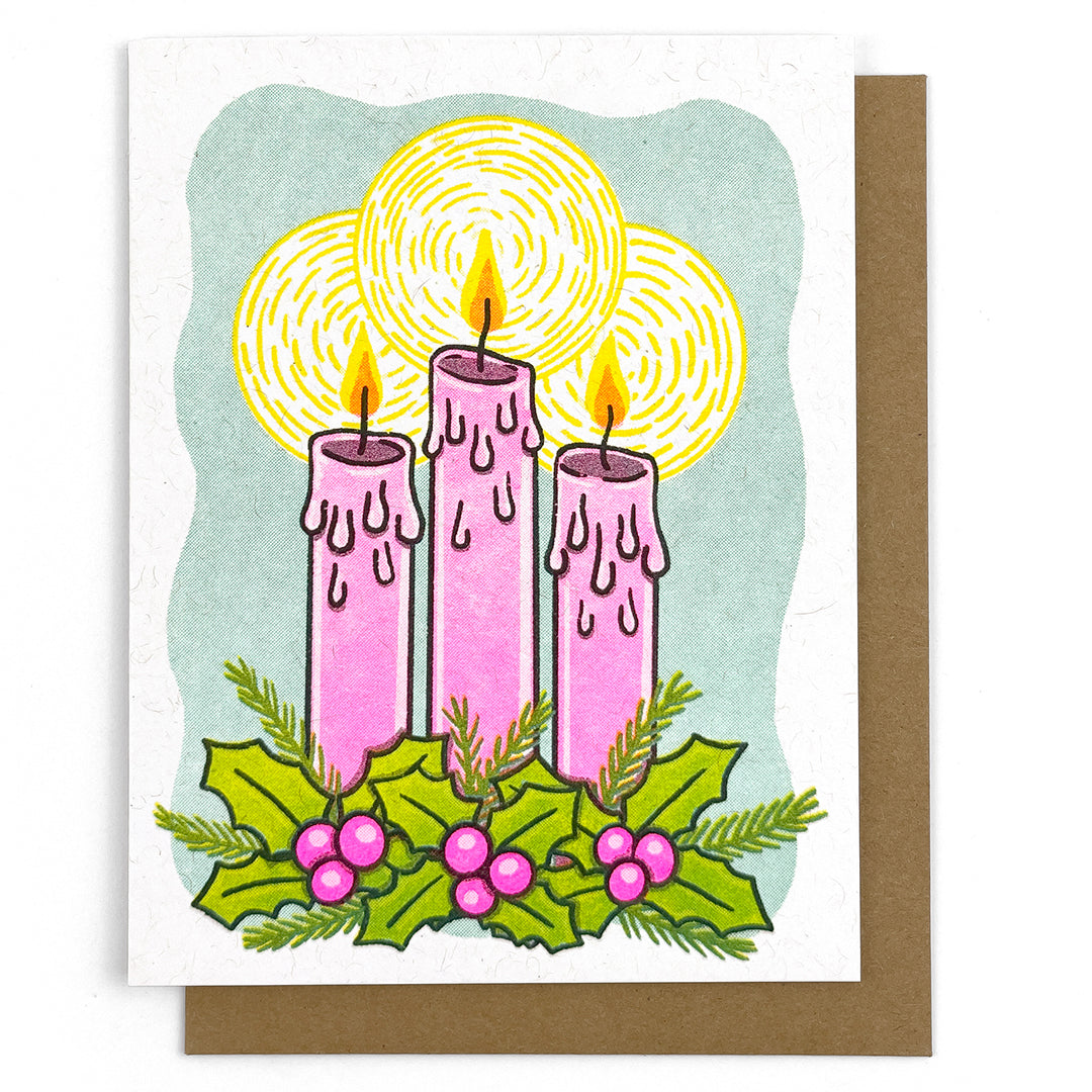 Christmas Candle Note Card