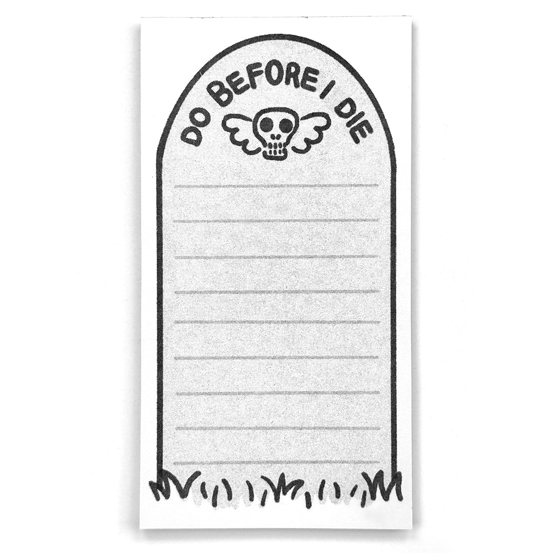 Before I Die Tombstone Notepad