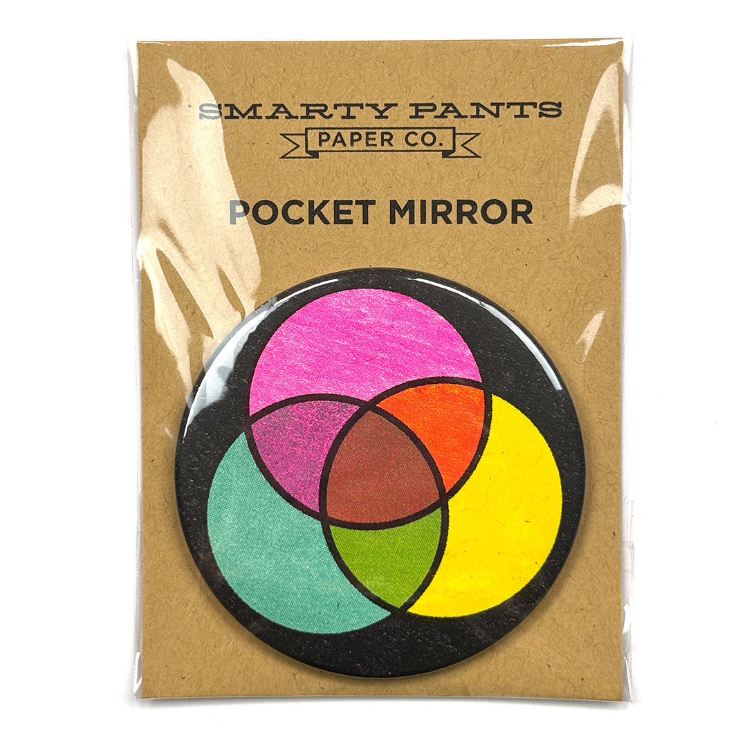 Color Wheel Risograph Pocket Mirror