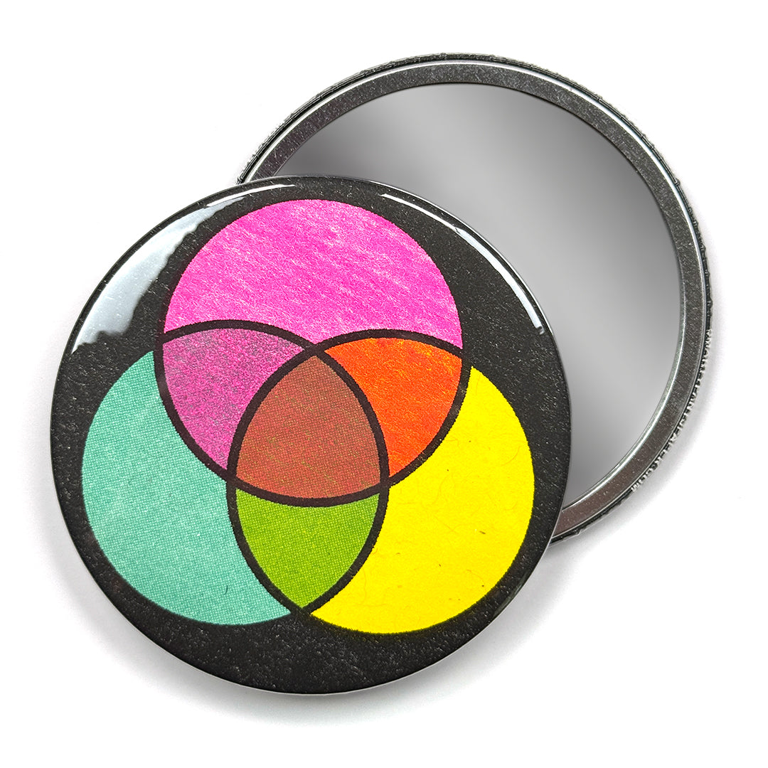 Color Wheel Risograph Pocket Mirror