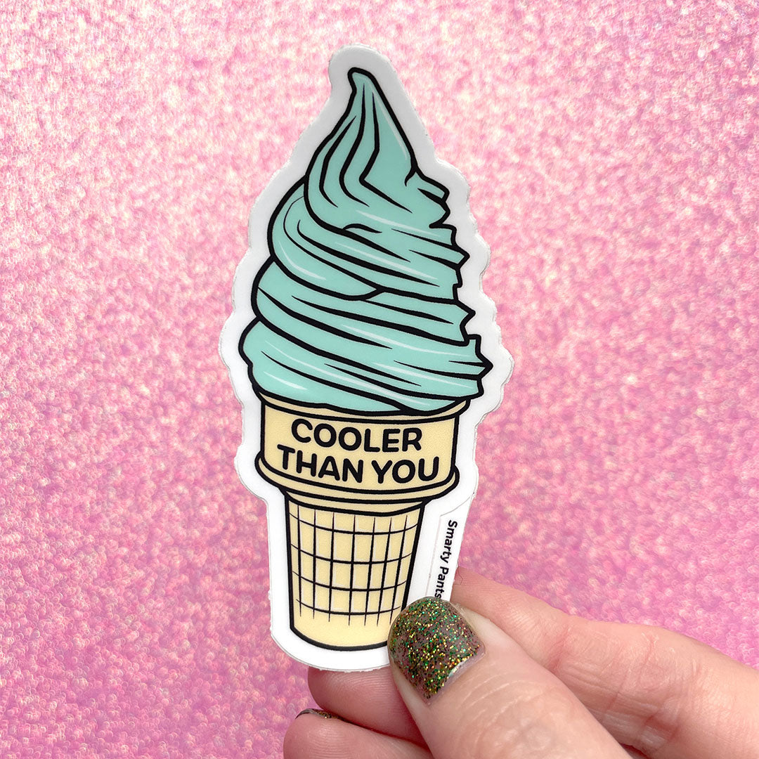 Cooler Than You Ice Cream Sticker