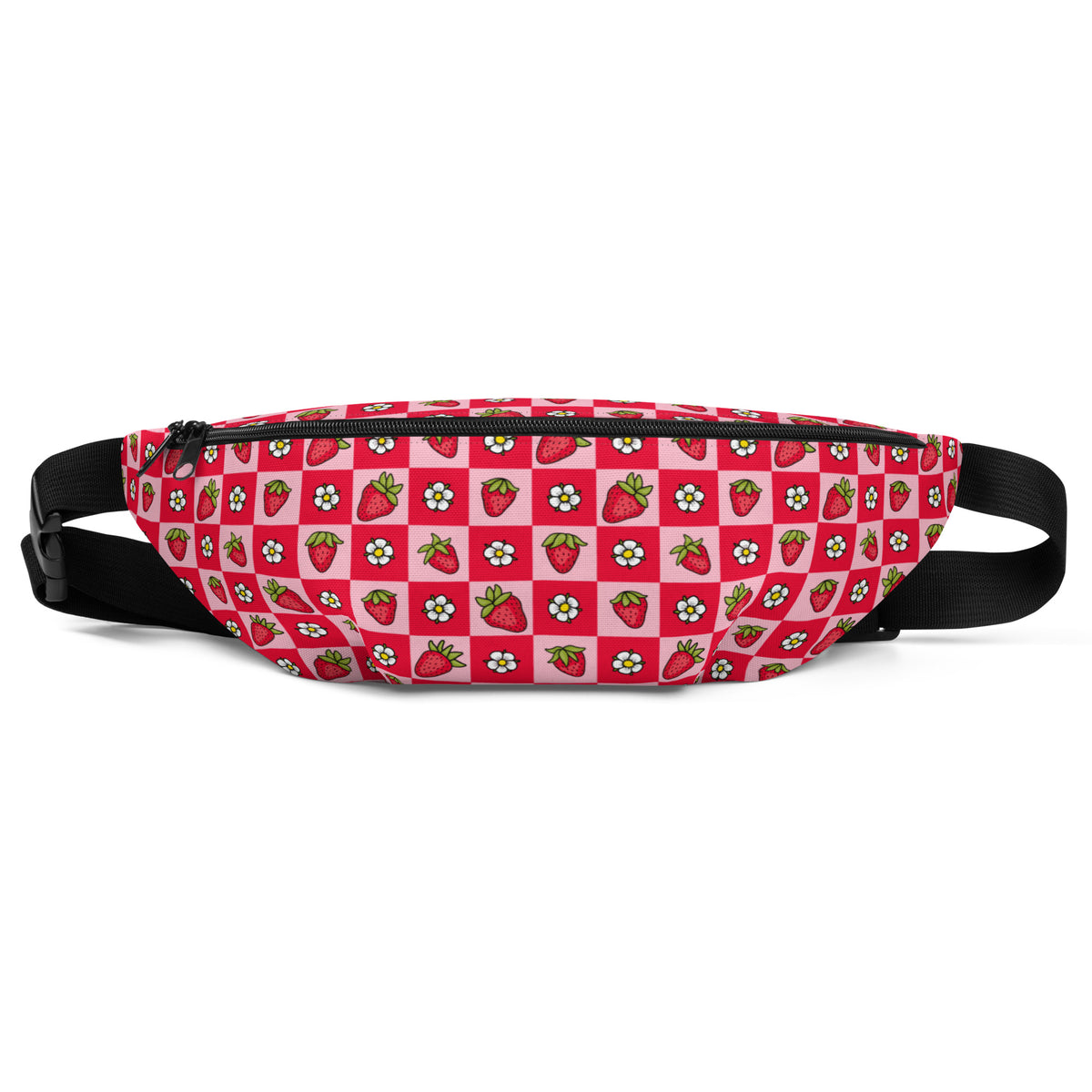 Strawberry Checkered Fanny Pack
