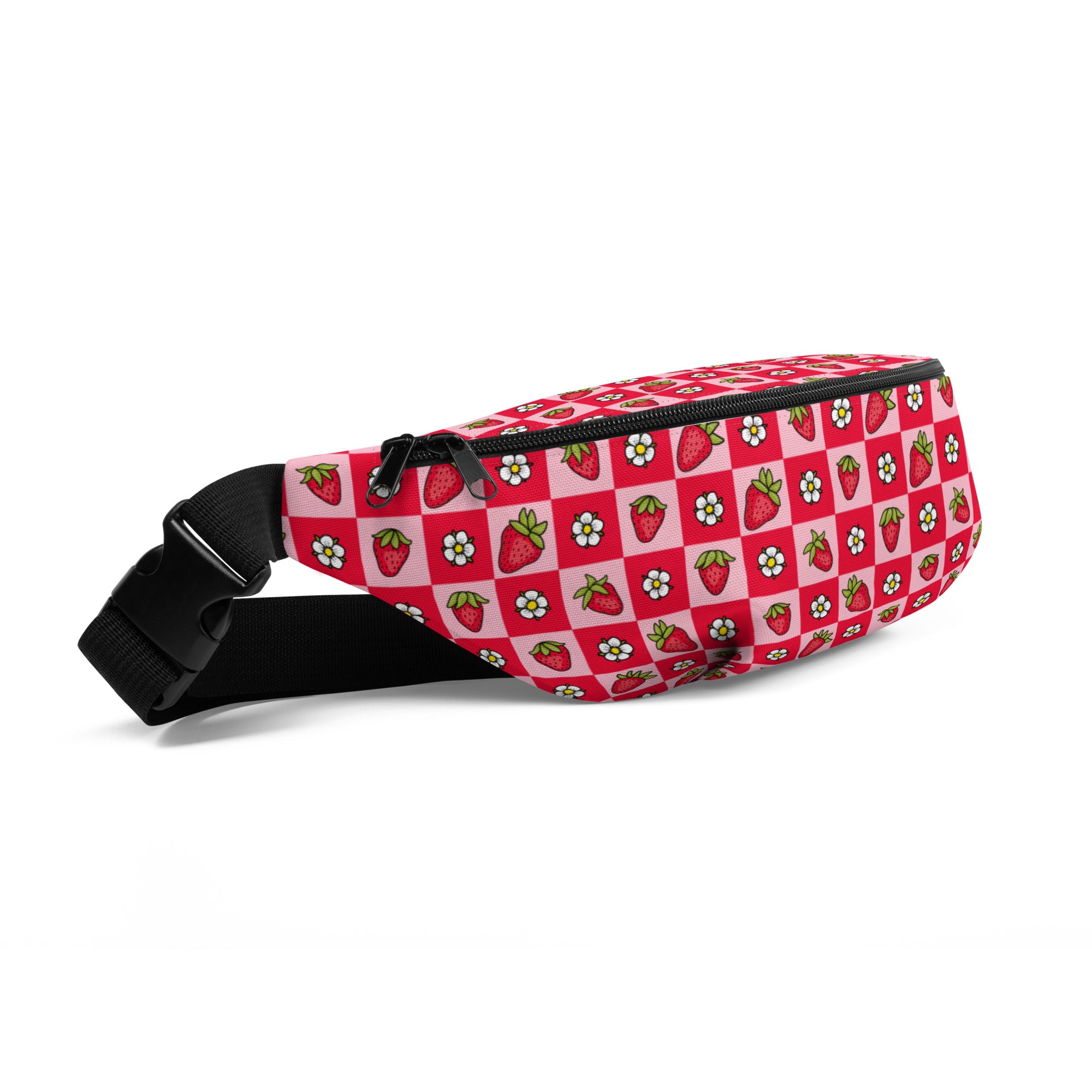 Strawberry Checkered Fanny Pack