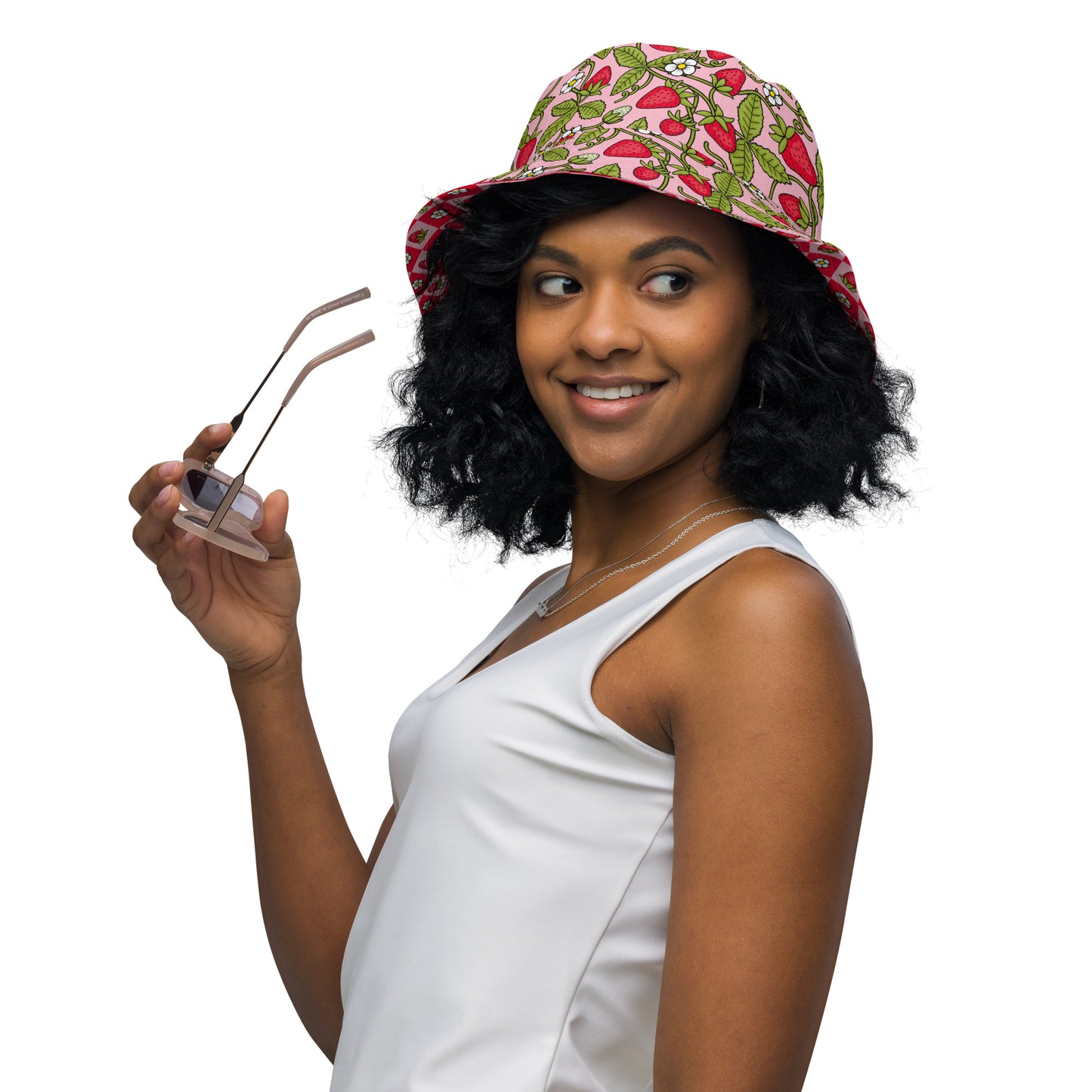 Strawberry Reversible bucket hat