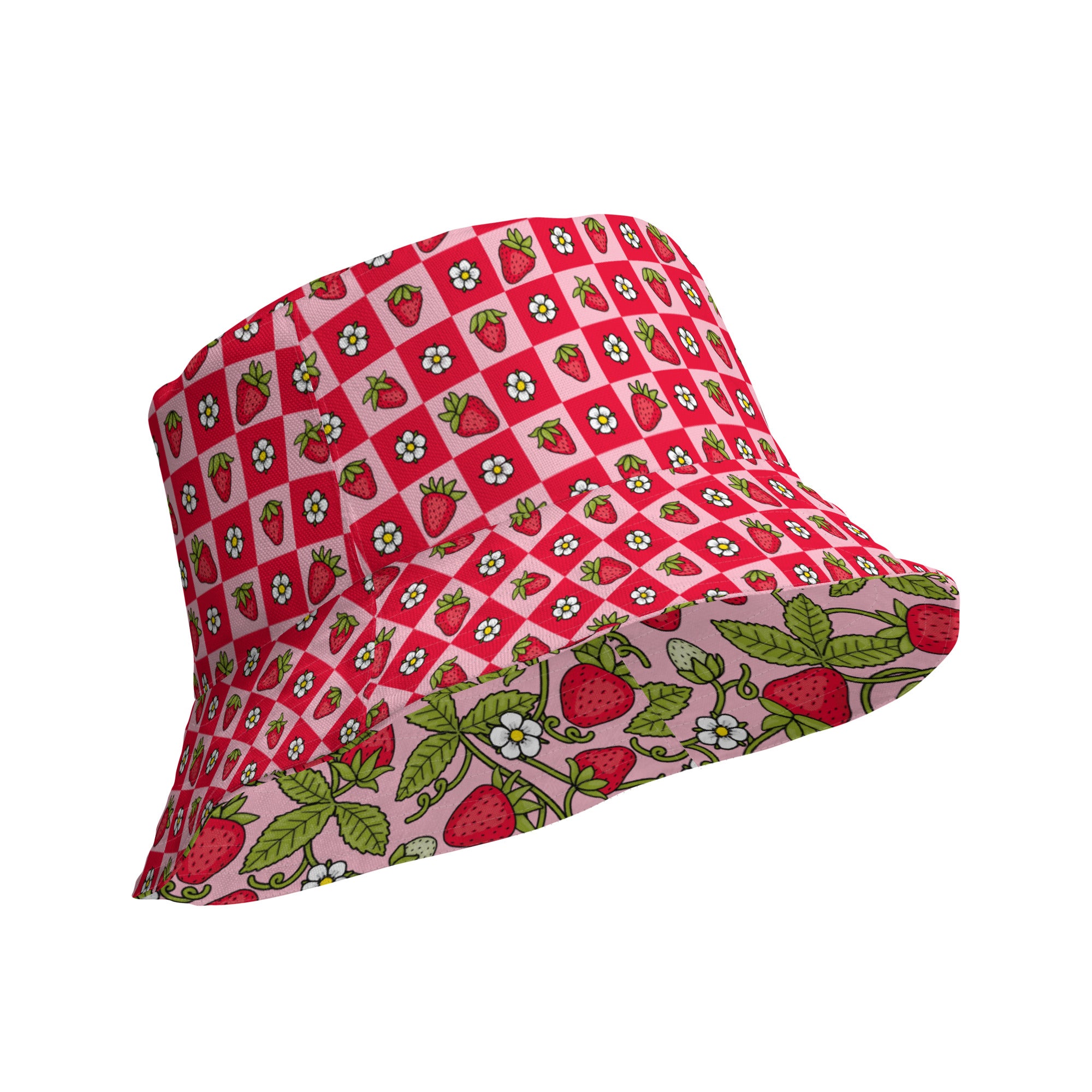 Strawberry Reversible bucket hat