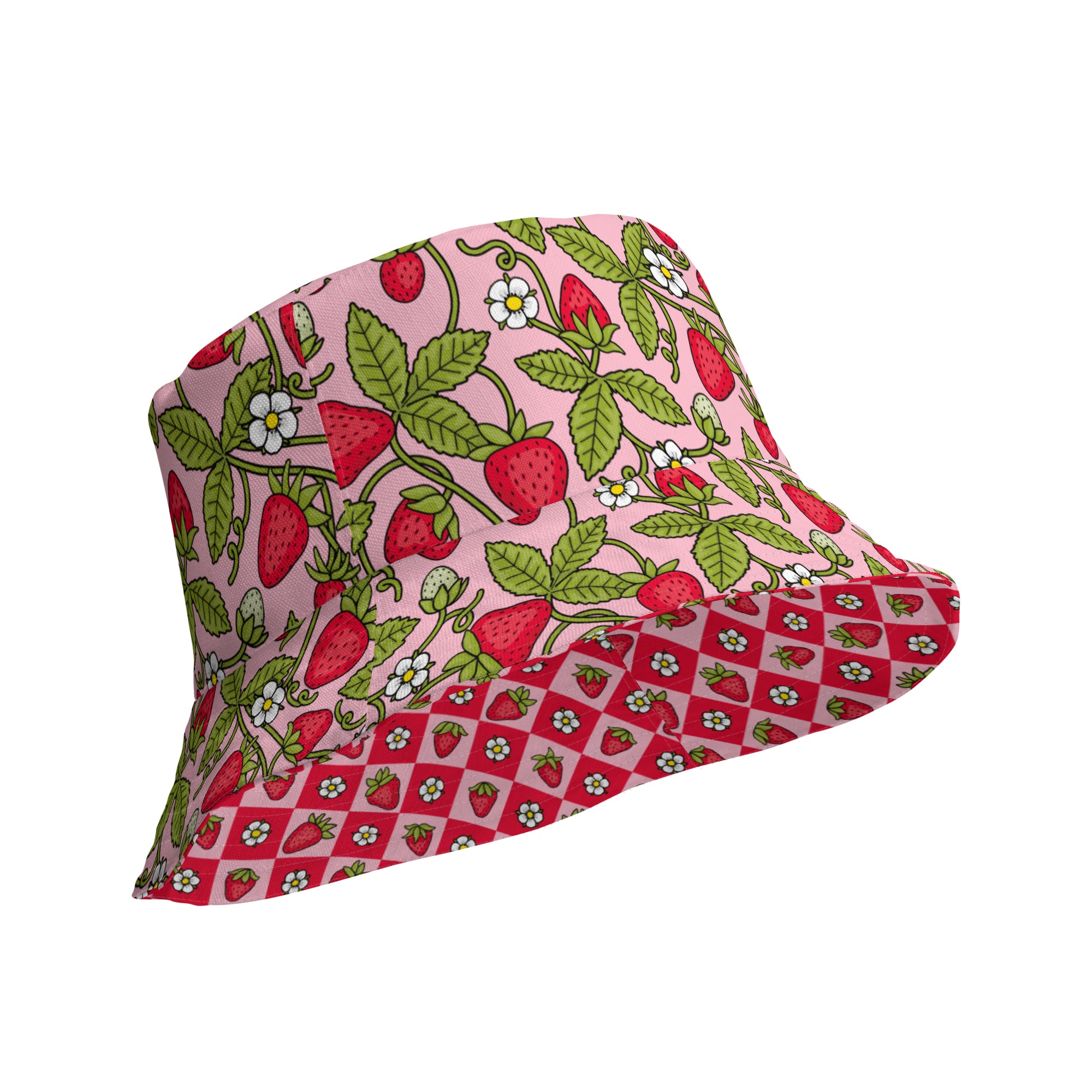 Strawberry Reversible bucket hat