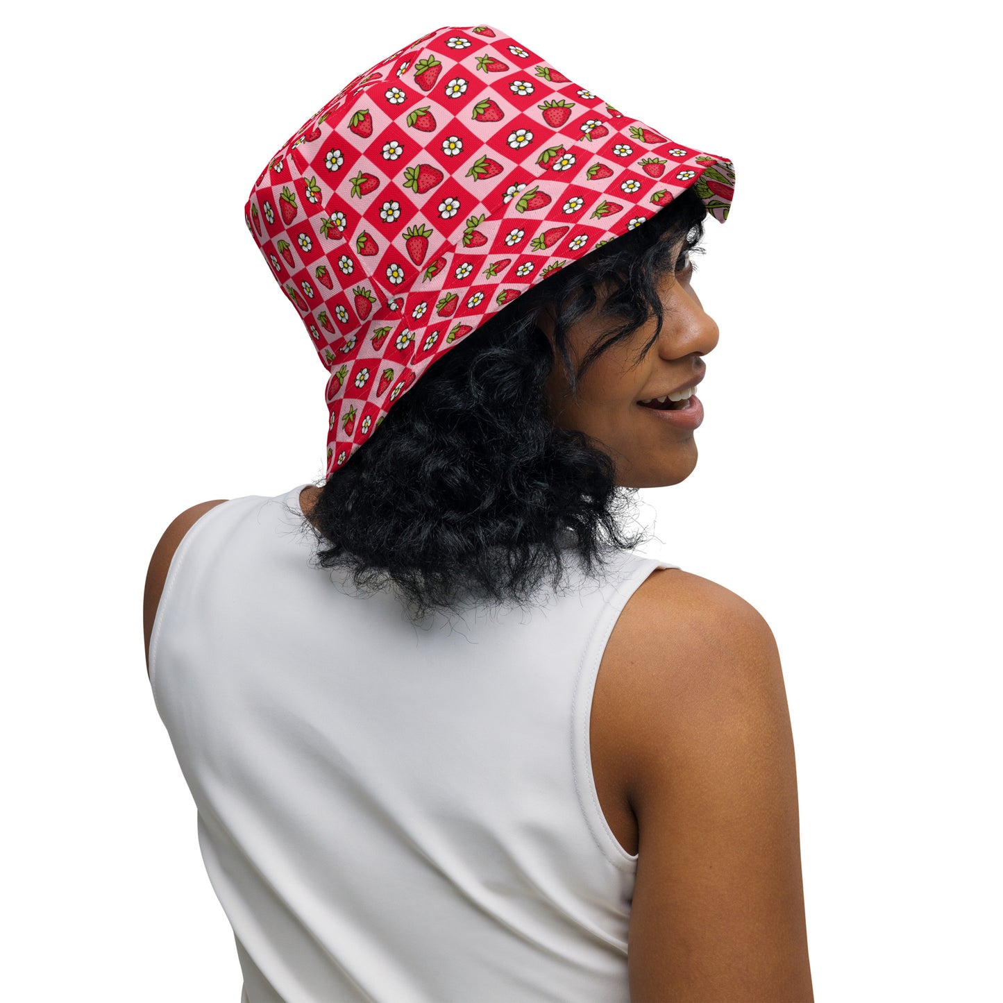 Strawberry Reversible bucket hat