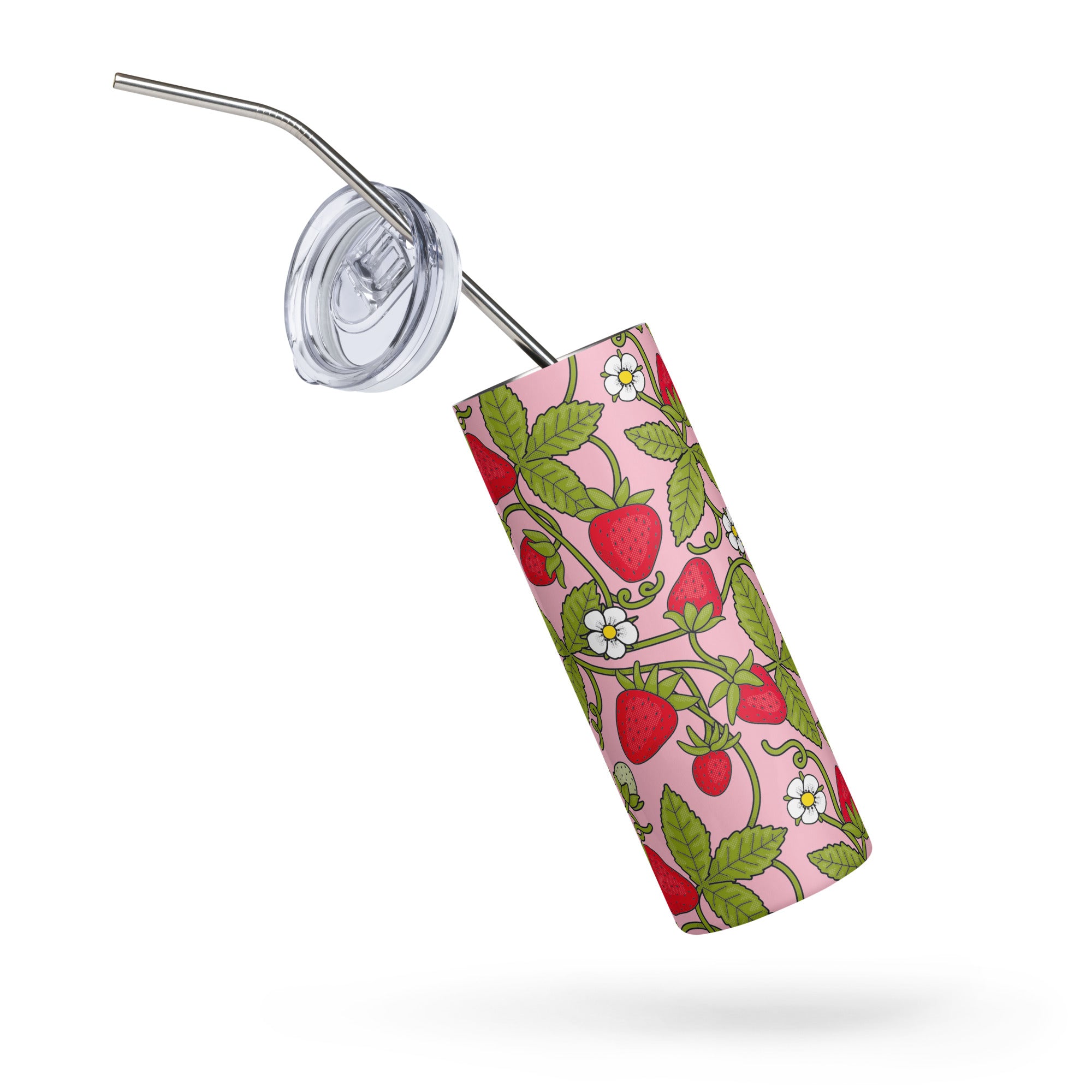 Strawberry Vines Stainless Steel Tumbler