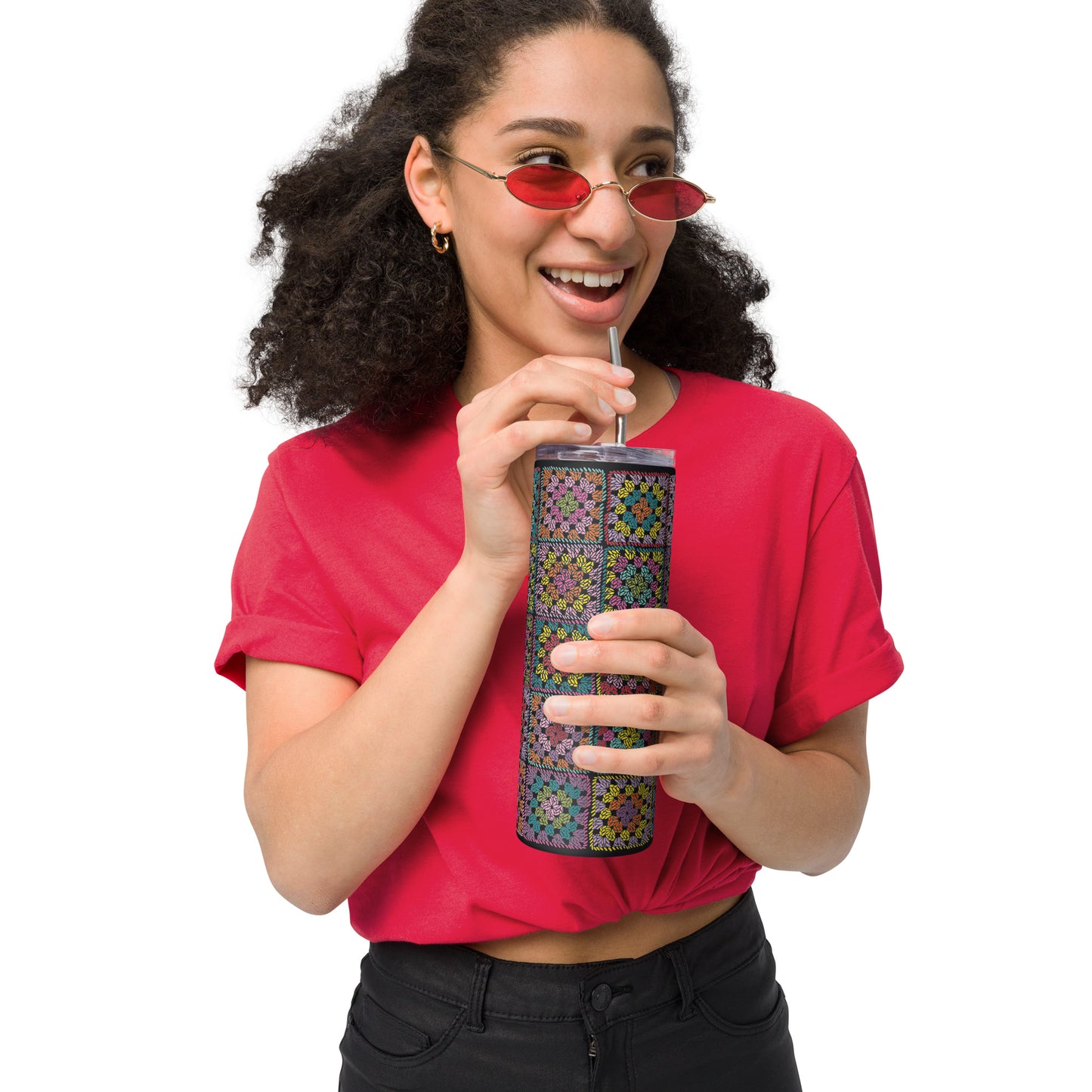 Granny Square Stainless steel tumbler