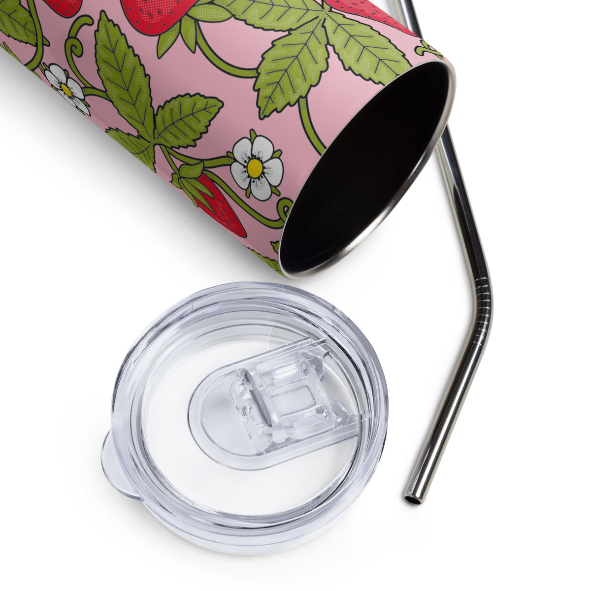 Strawberry Vines Stainless Steel Tumbler