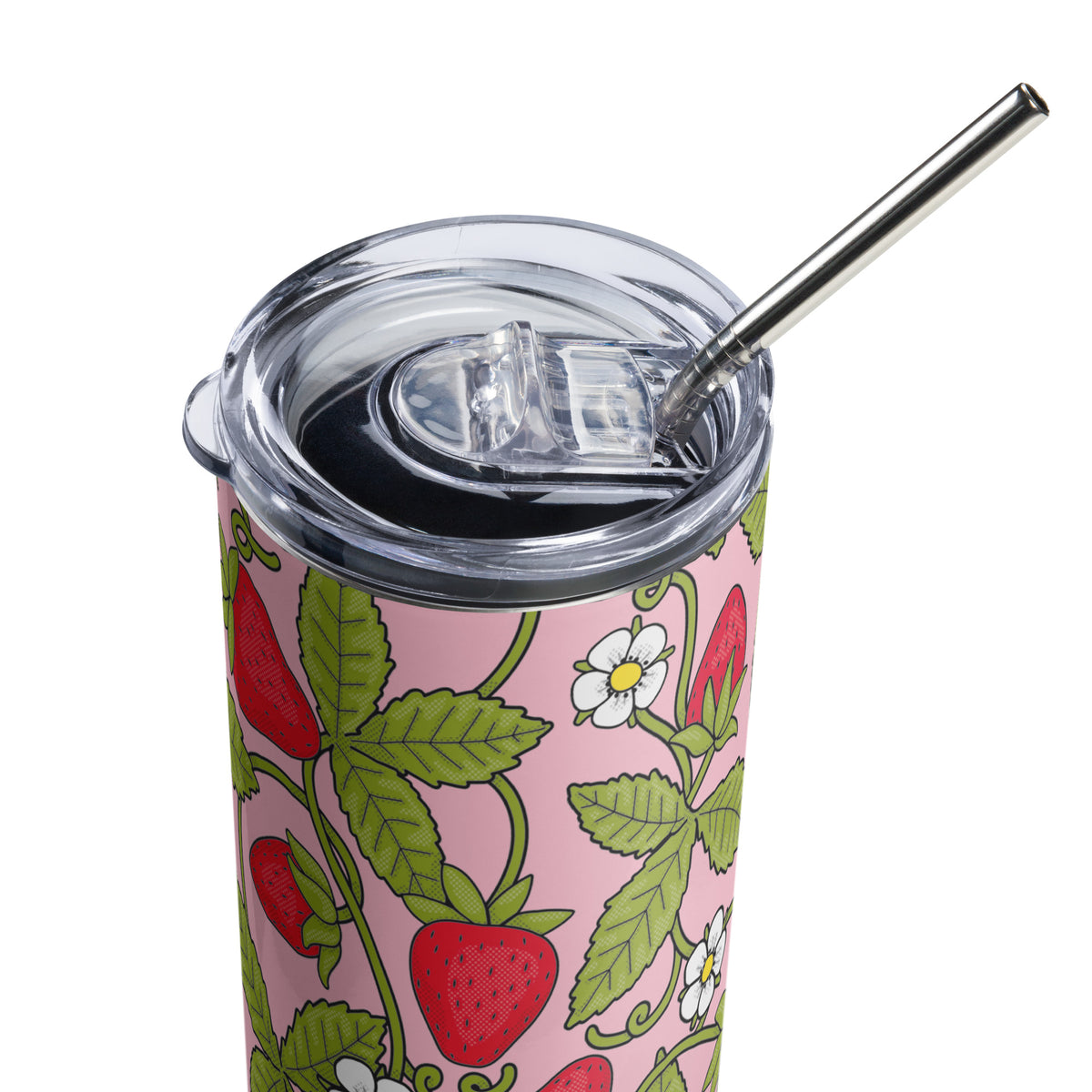 Strawberry Vines Stainless Steel Tumbler