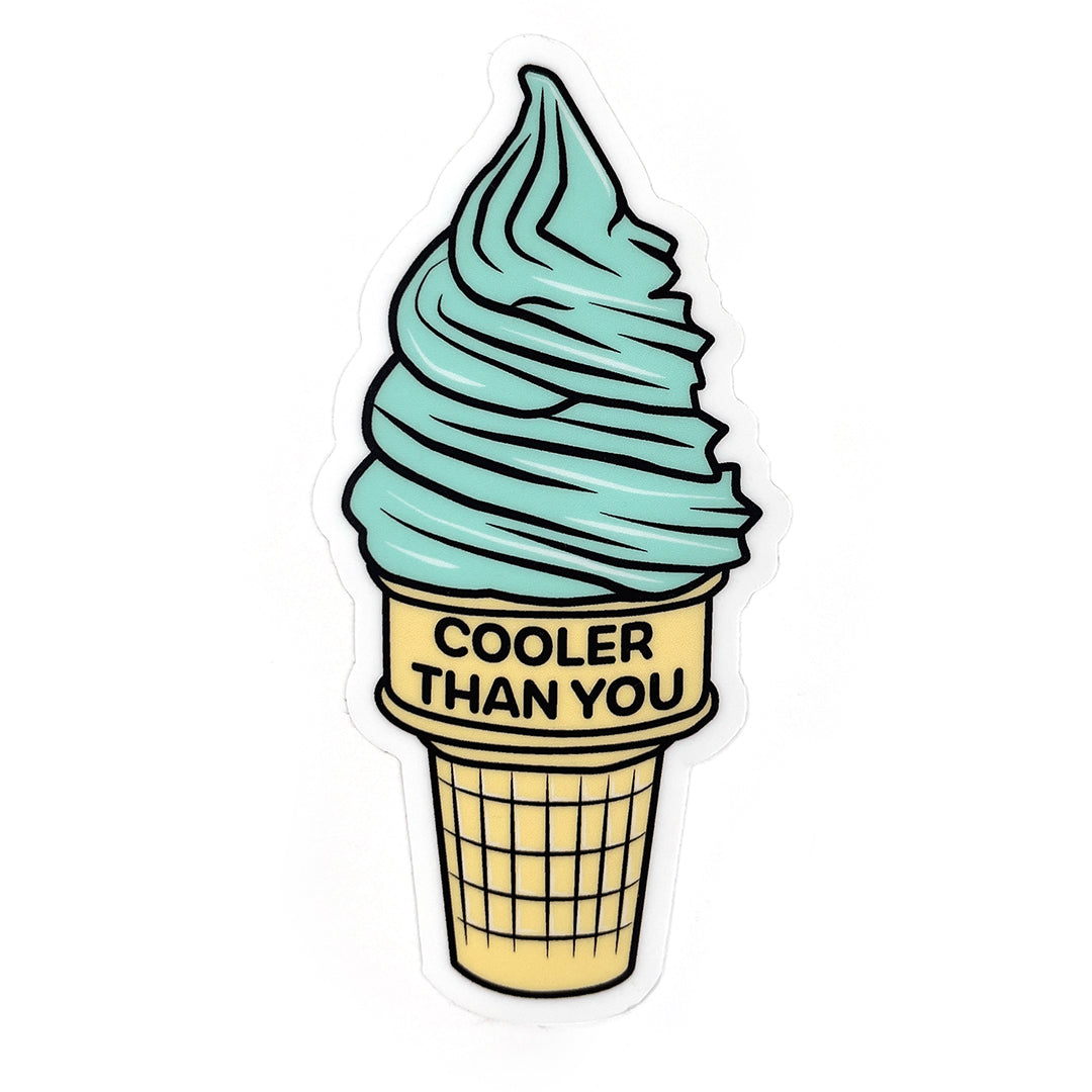 Cooler Than You Ice Cream Sticker
