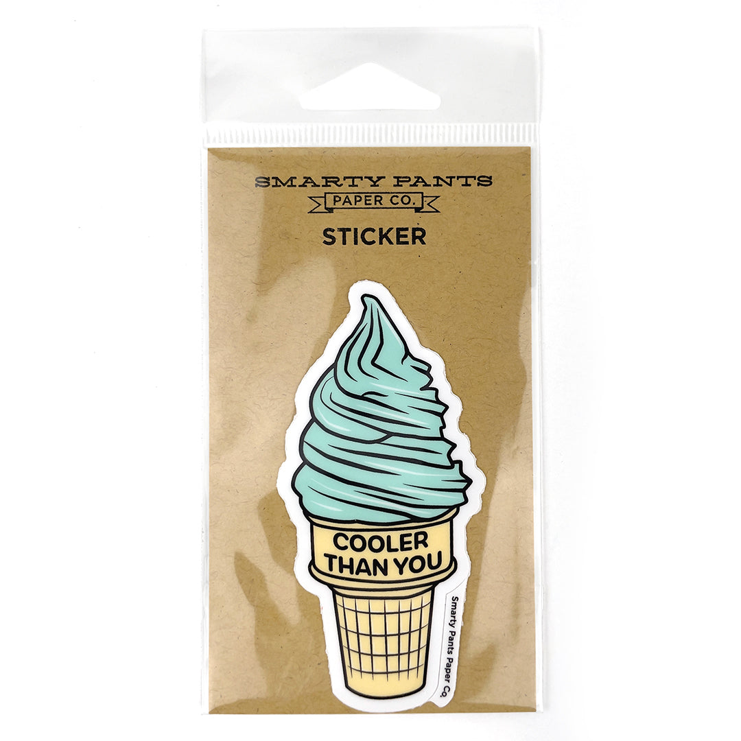 Cooler Than You Ice Cream Sticker