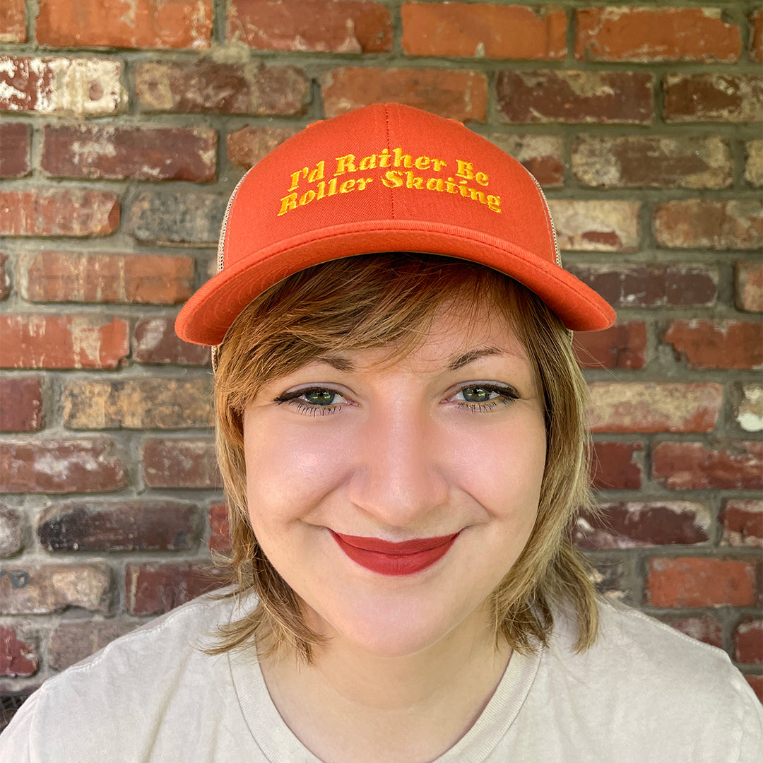 "I'd rather be roller skating" Trucker Cap