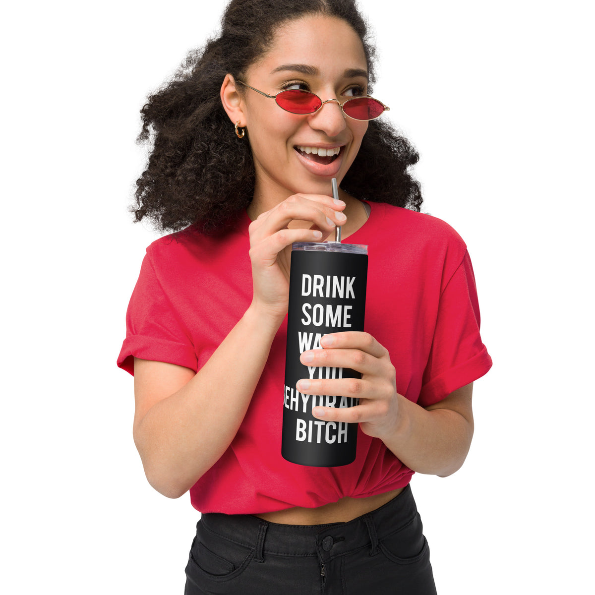 Dehydrated Bitch Stainless Steel Tumbler in Black