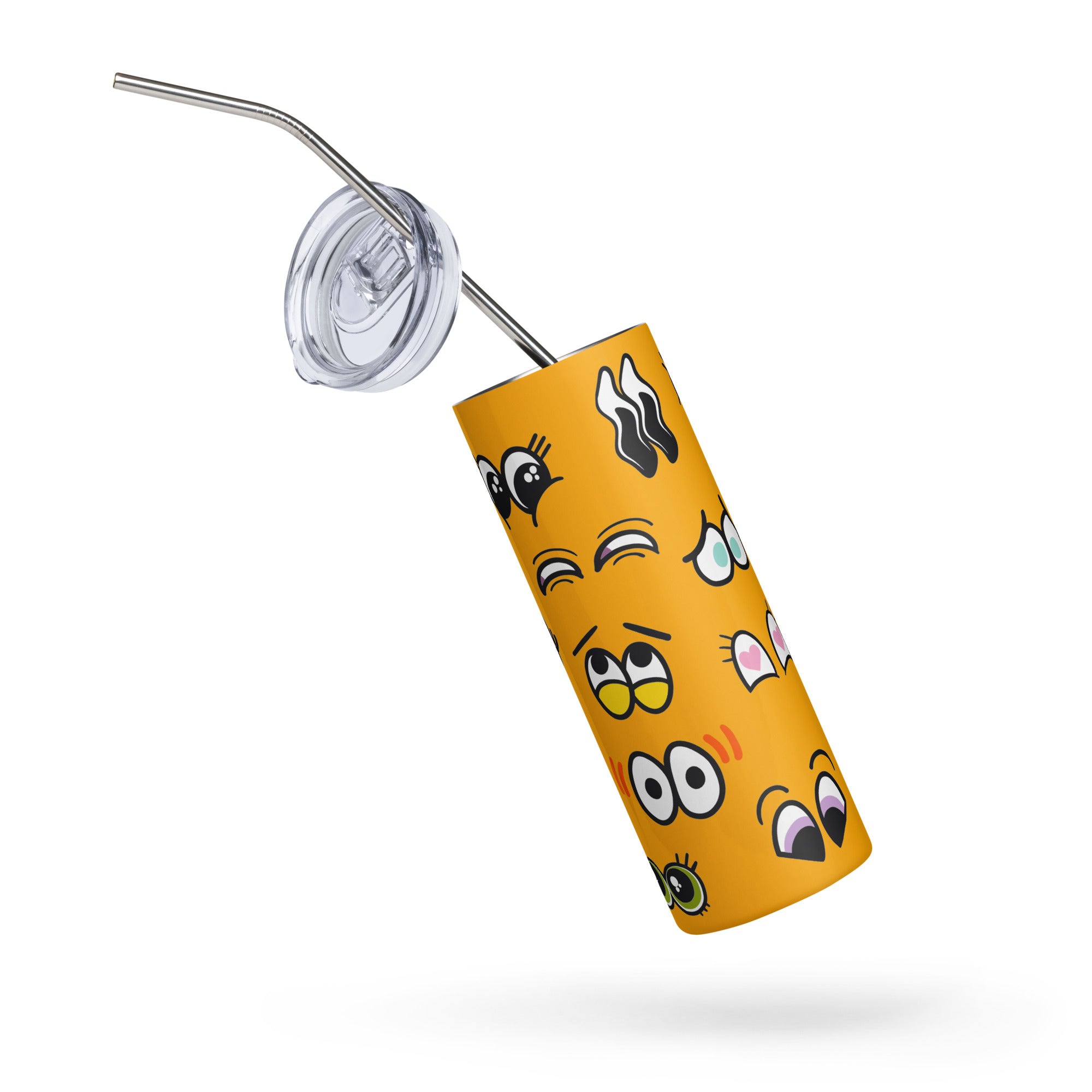Cartoon Eyes Stainless Steel Tumbler