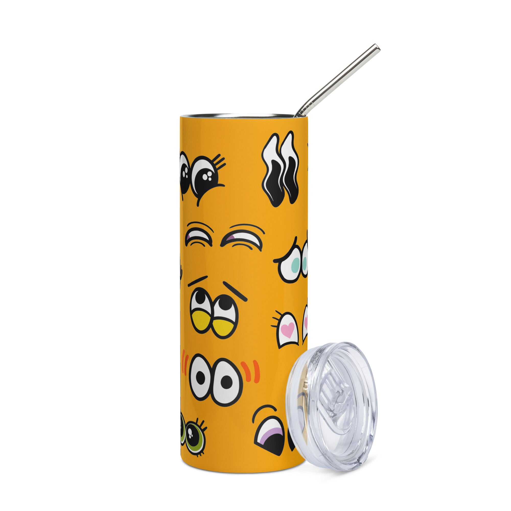 Cartoon Eyes Stainless Steel Tumbler