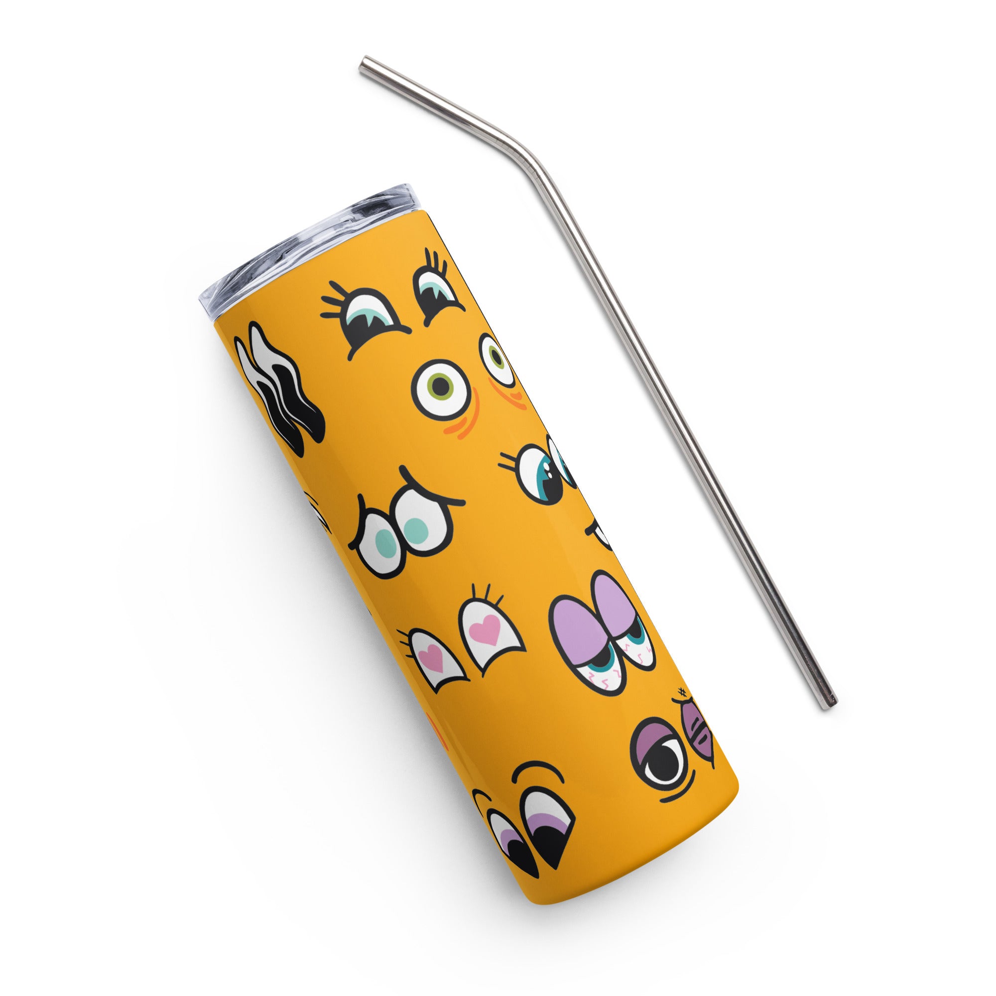 Cartoon Eyes Stainless Steel Tumbler