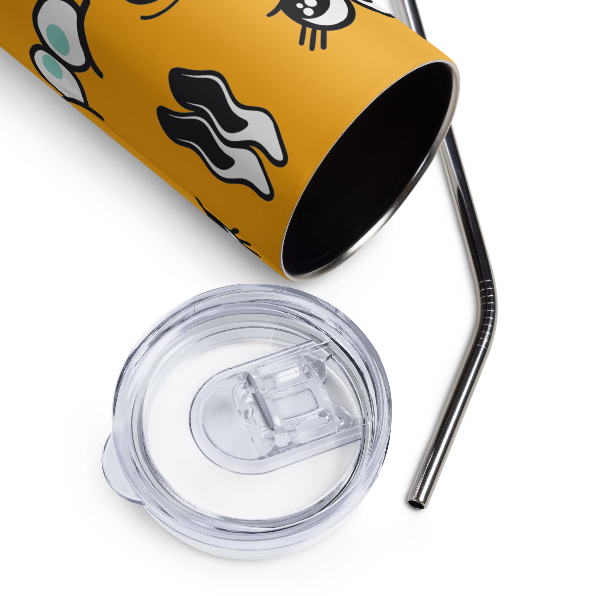 Cartoon Eyes Stainless Steel Tumbler
