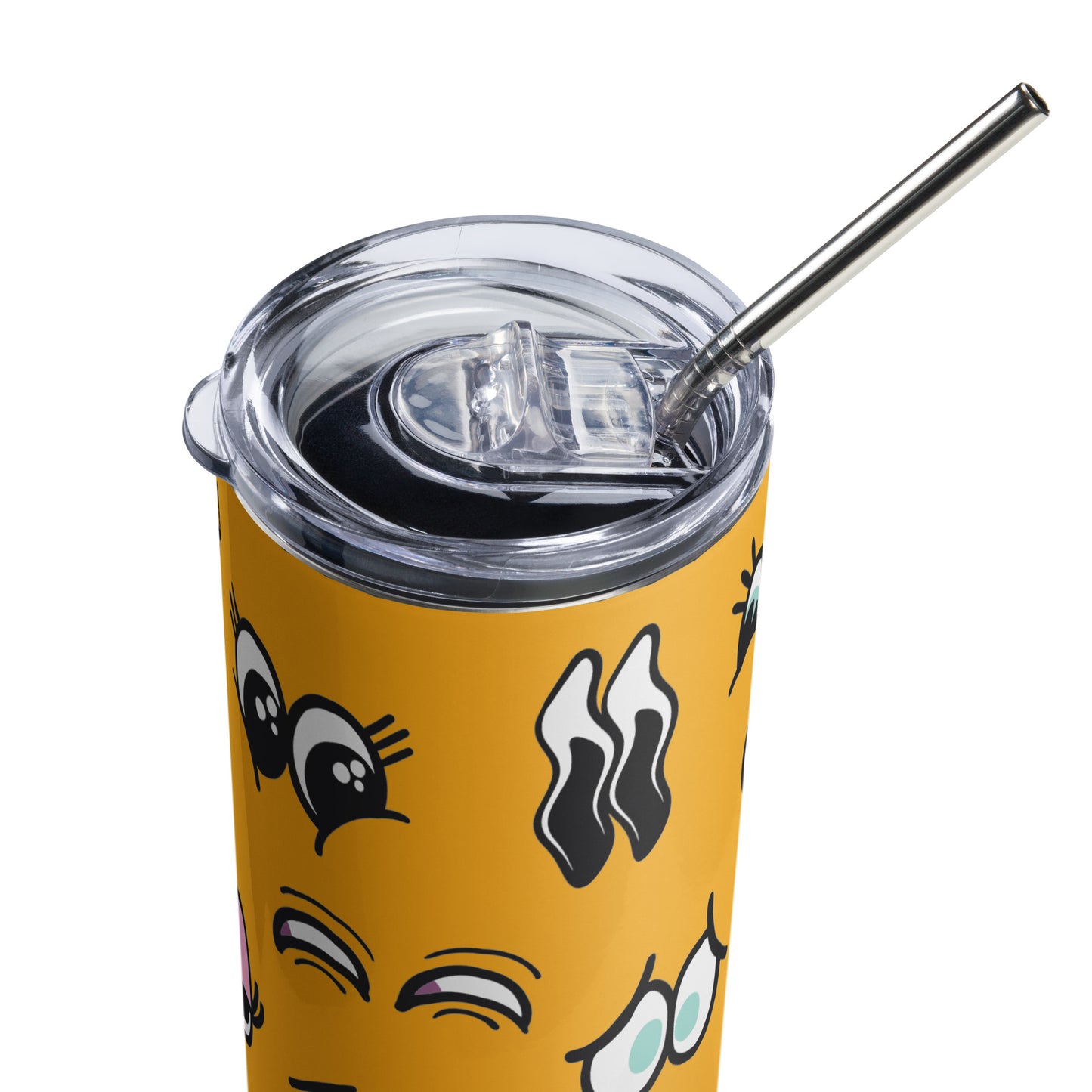 Cartoon Eyes Stainless steel tumbler