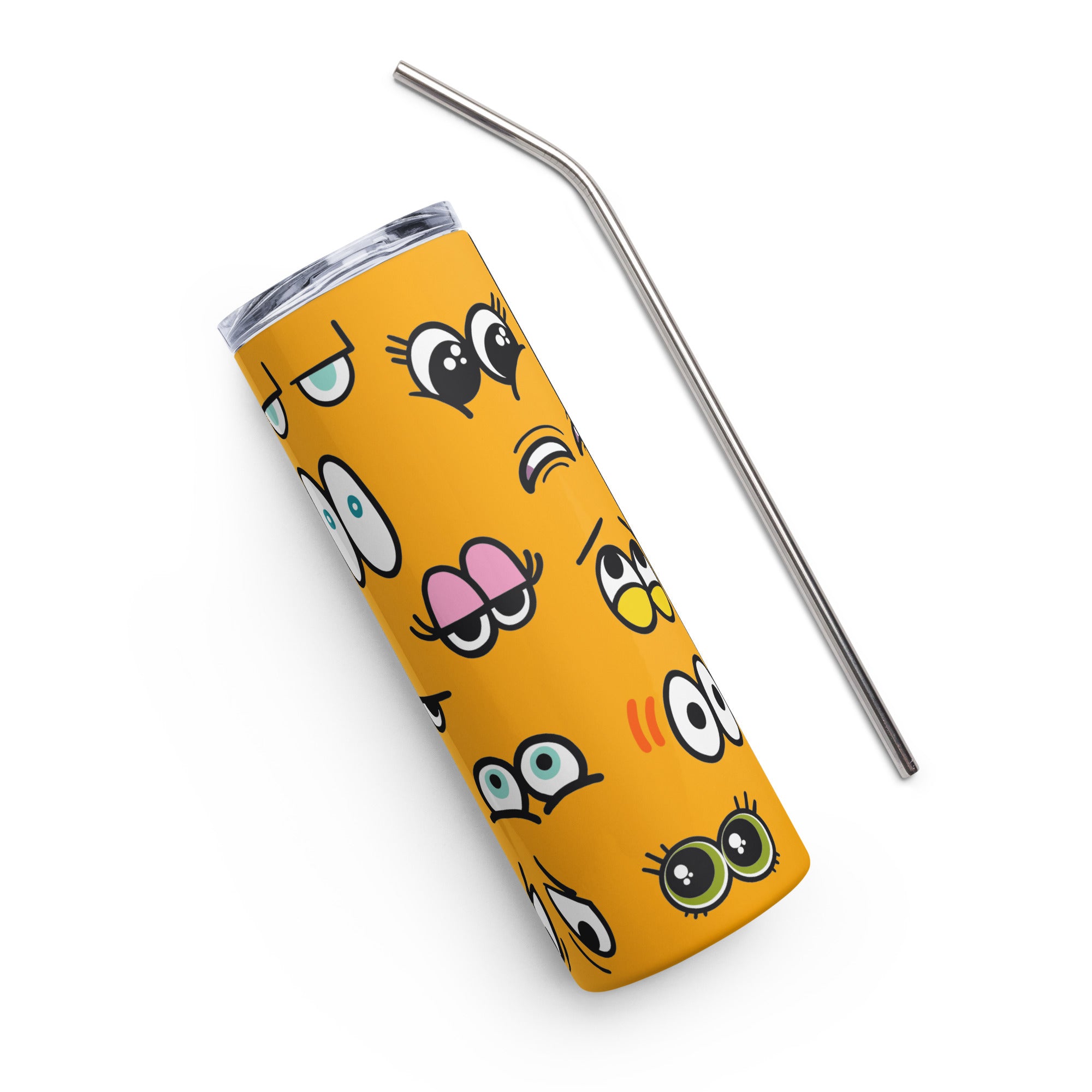 Cartoon Eyes Stainless Steel Tumbler