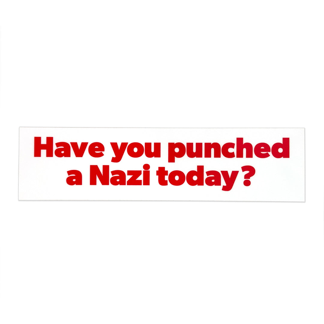 Punch a Nazi Bumper Sticker