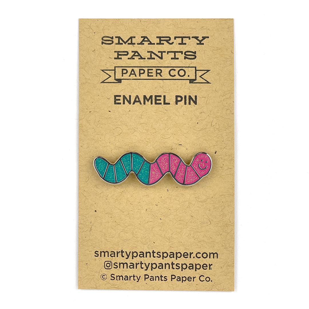 Pink and Blue Gummy Worm Pin