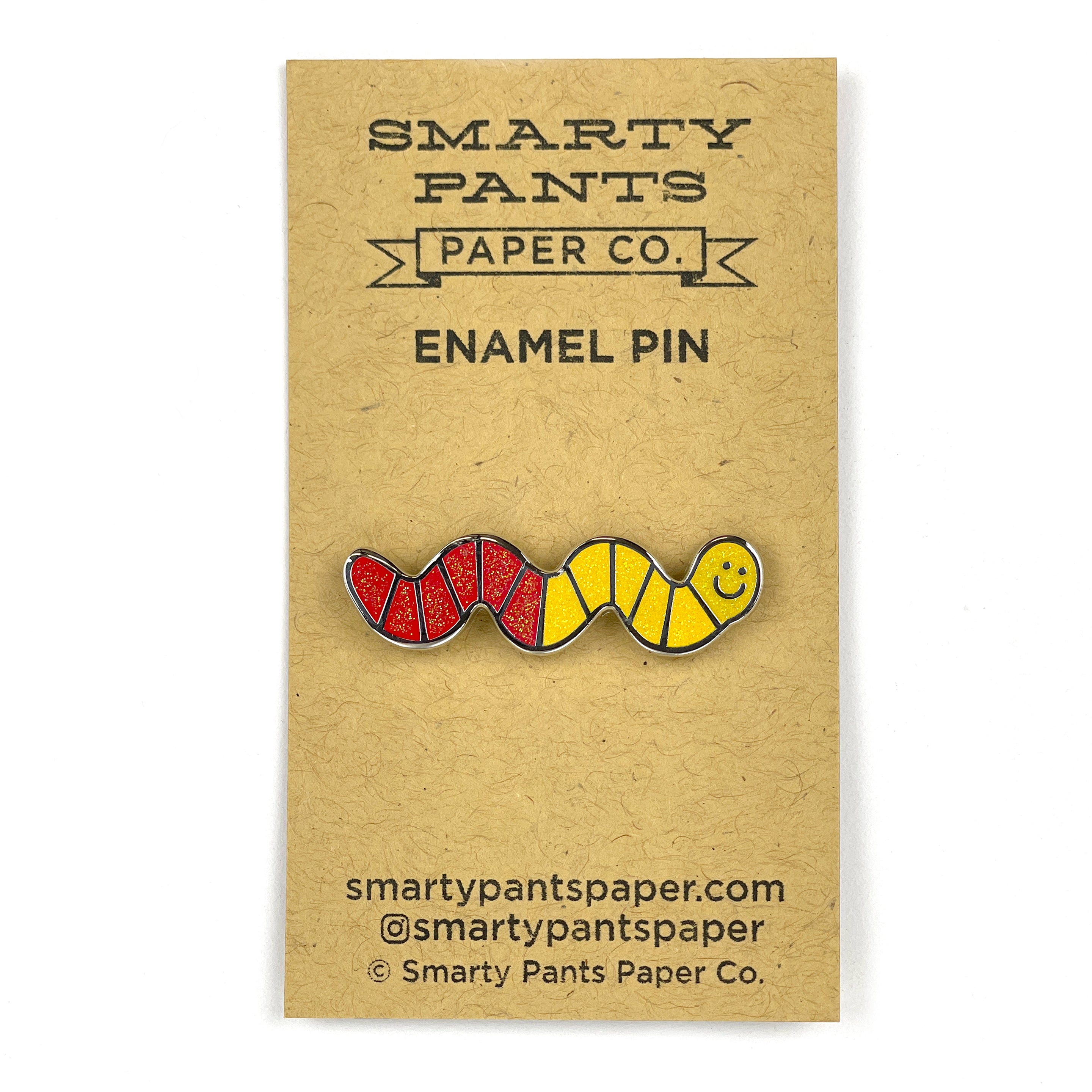 Yellow and Red Gummy Worm Pin