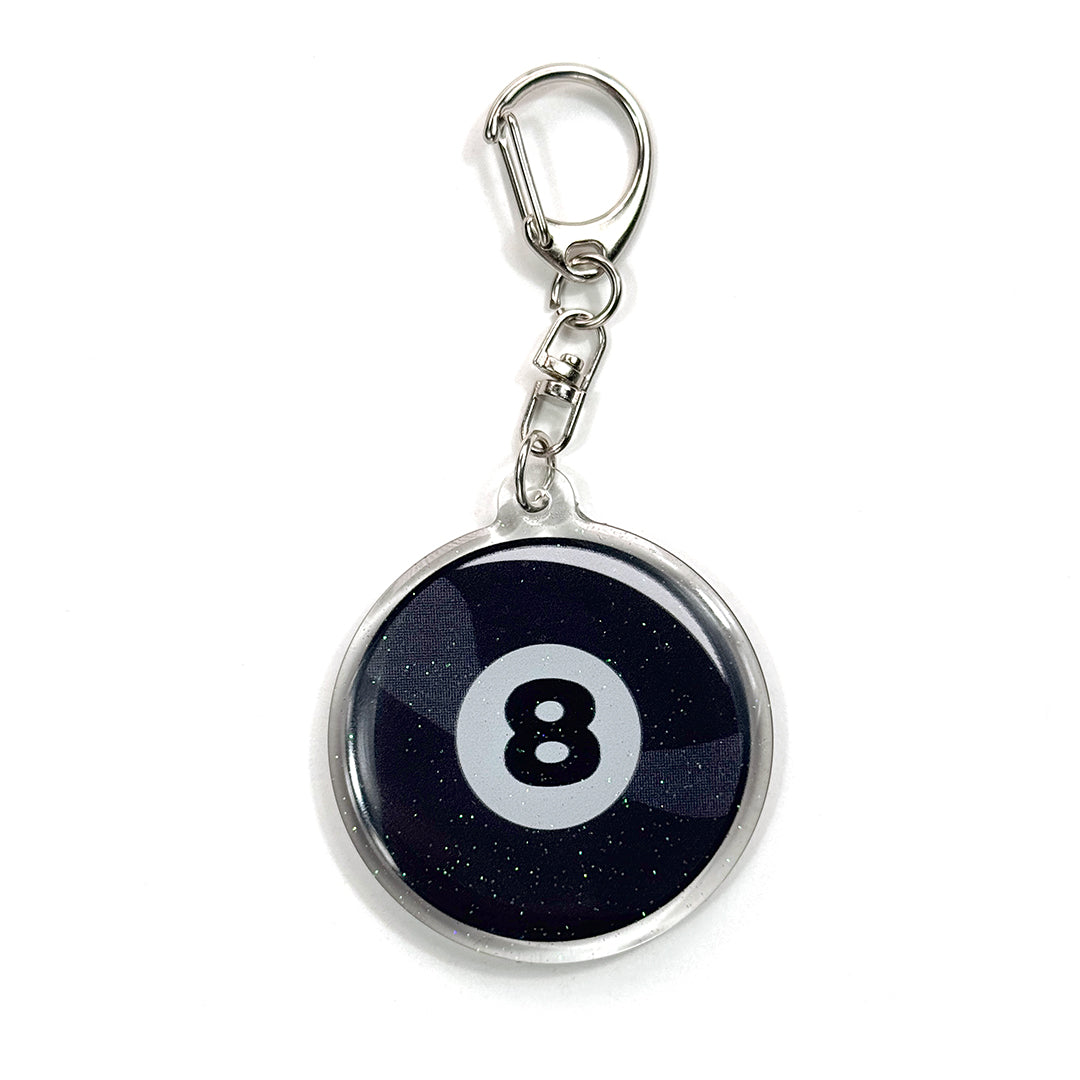 8 Ball Keychain Bag Charm