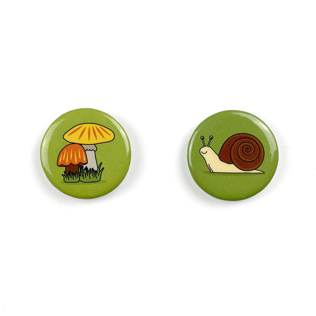 Mushroom & Snail Magnet Set