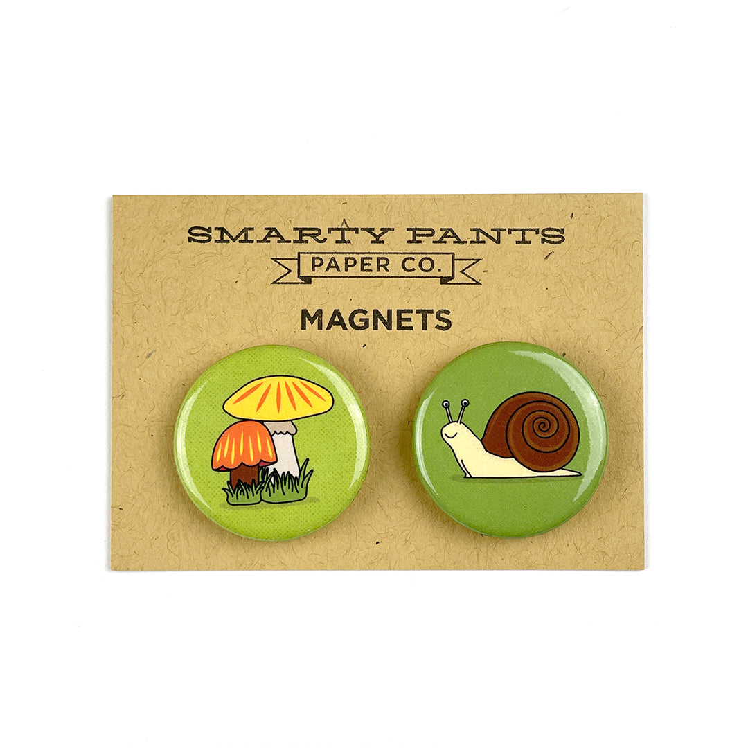 Mushroom & Snail Magnet Set