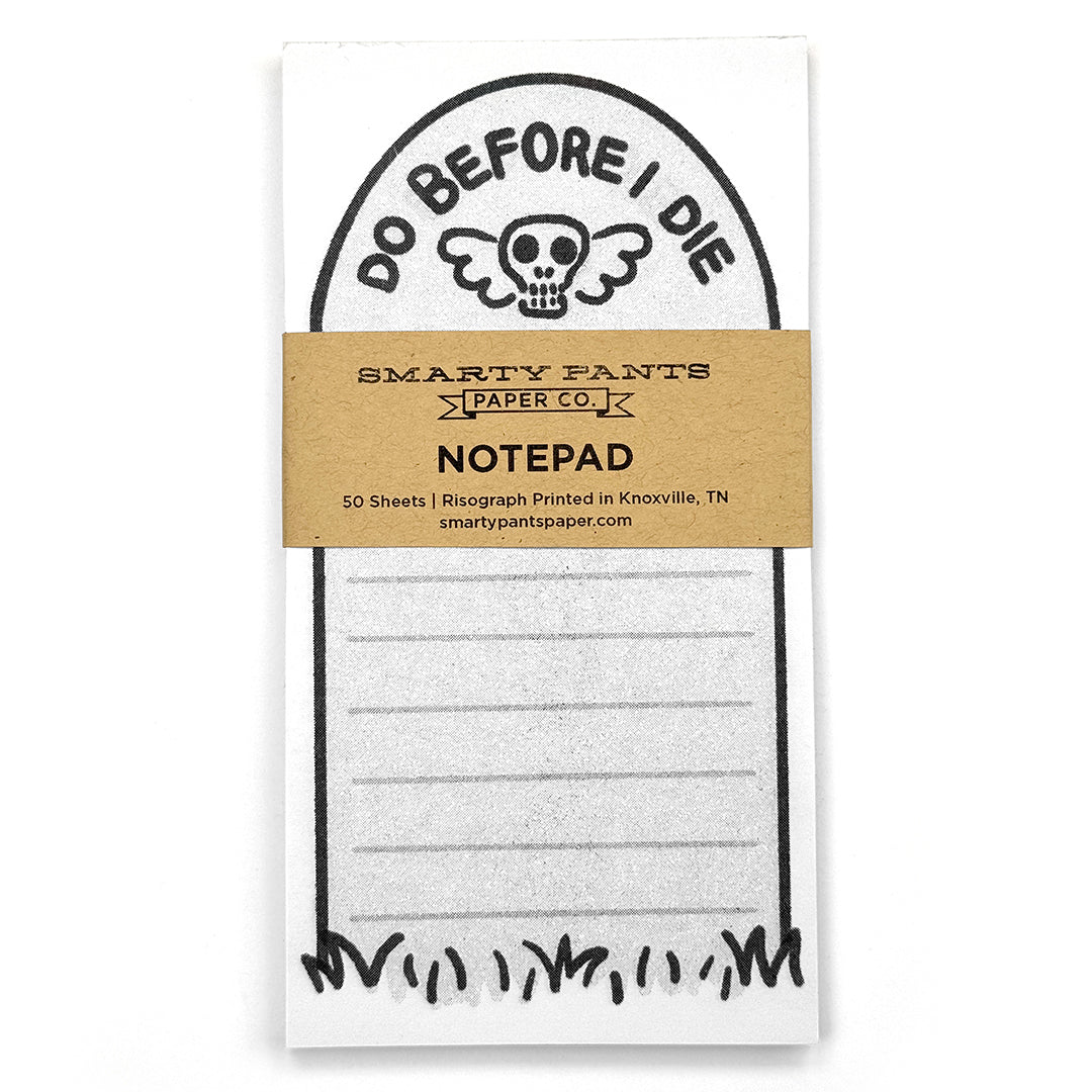 Before I Die Notepad