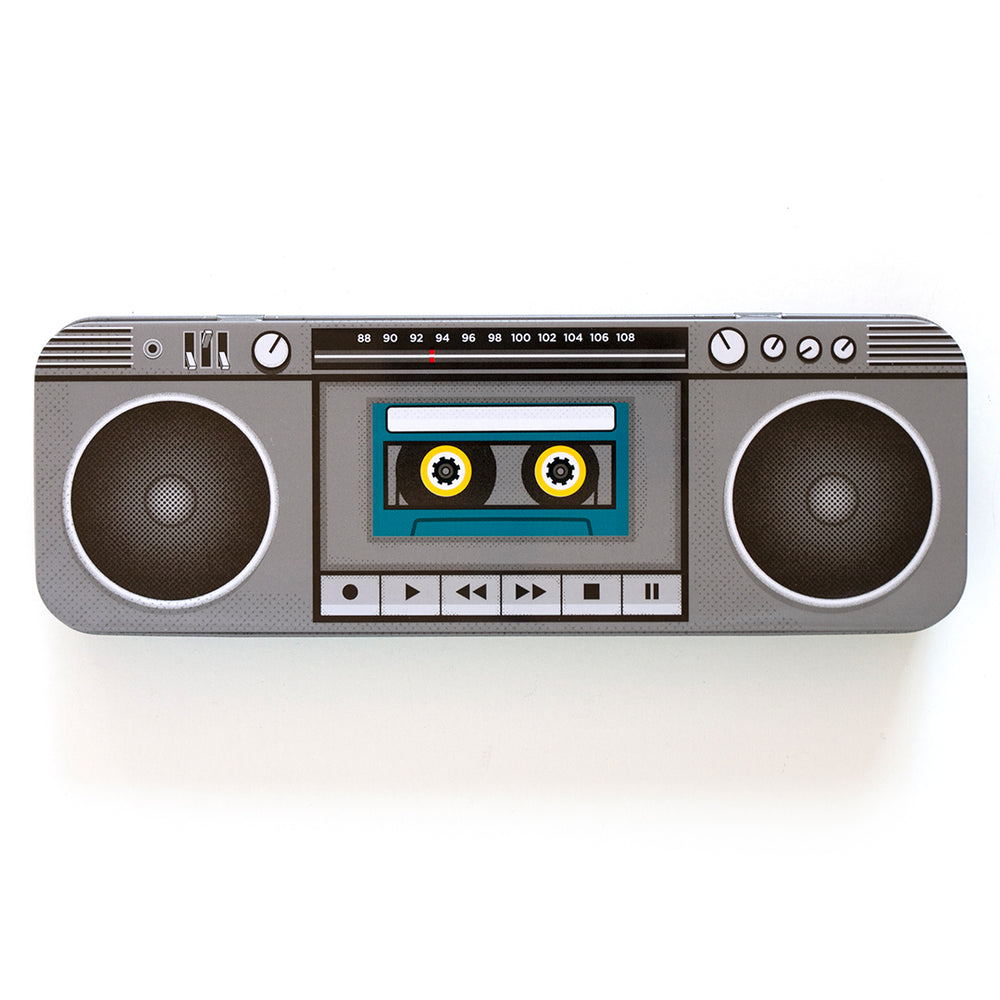 Retro Boom Box Metal Pencil Case