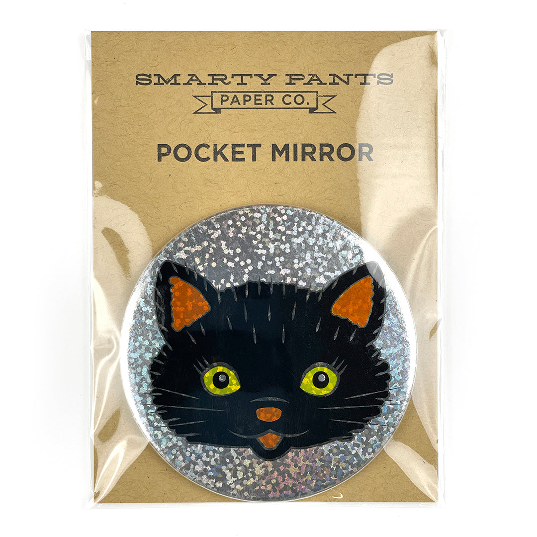Black Cat Pocket Mirror