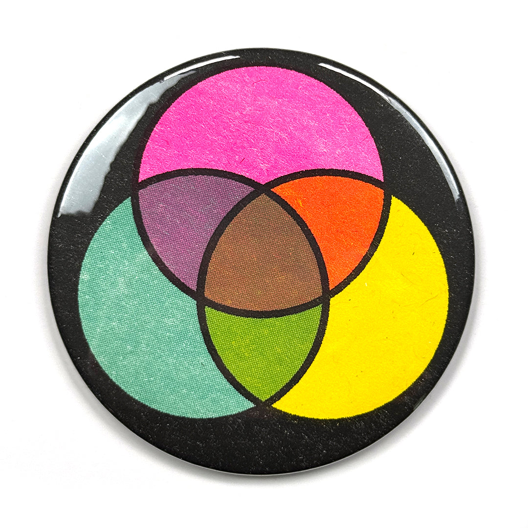 Color Wheel Risograph Pocket Mirror