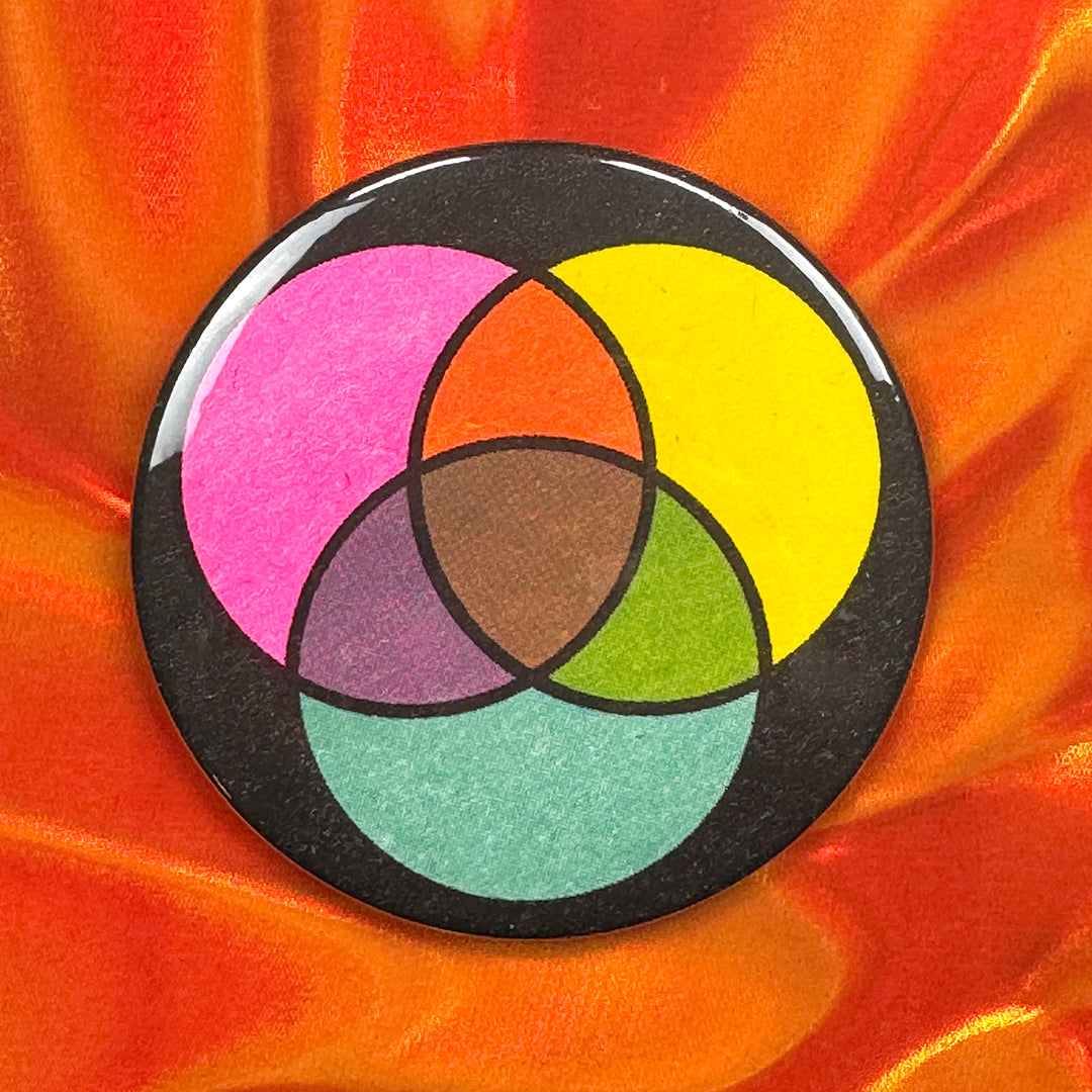 Color Wheel Risograph Pocket Mirror