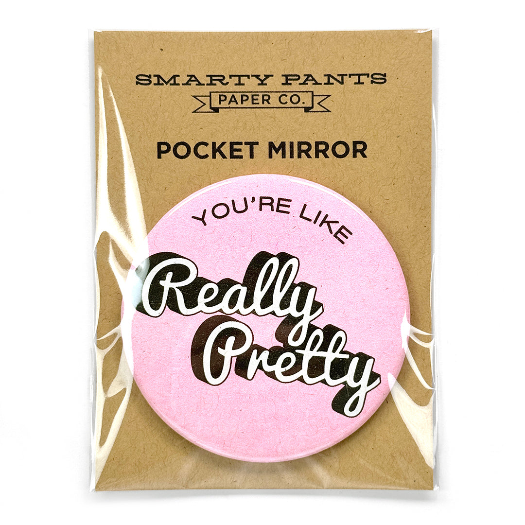 Pretty Risograph Pocket Mirror