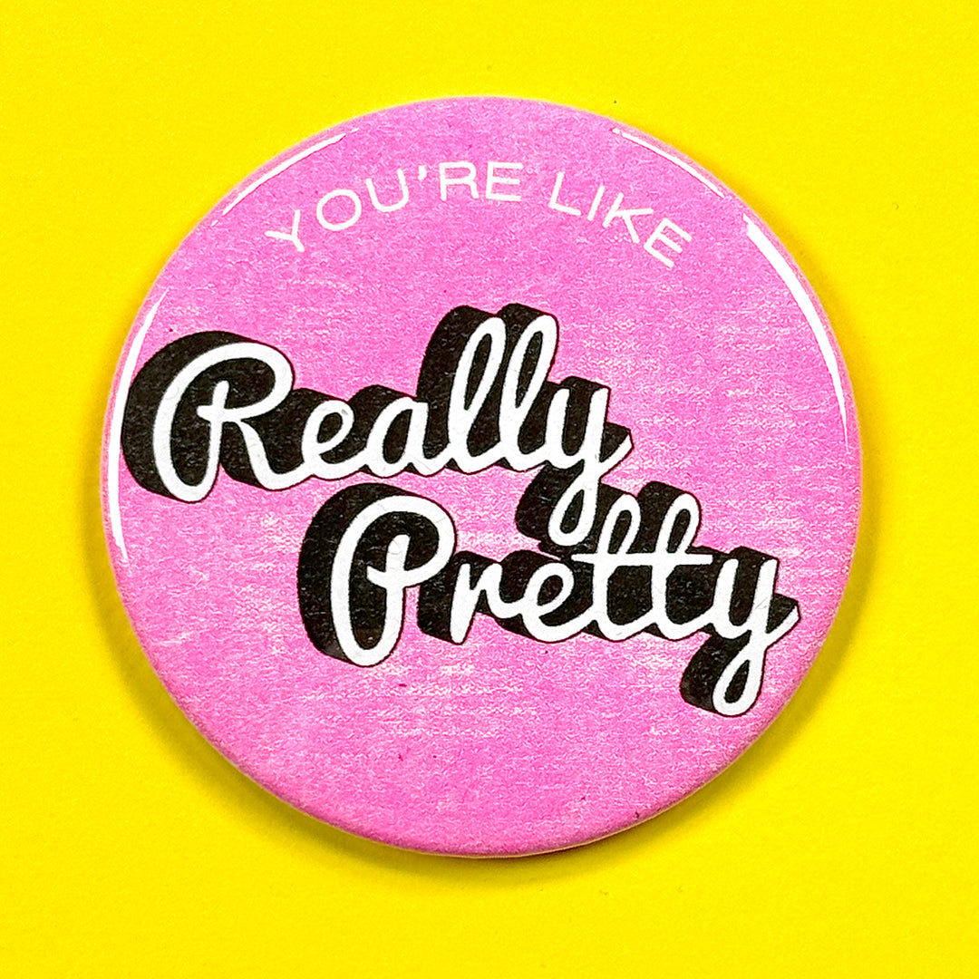 Pretty Risograph Pocket Mirror
