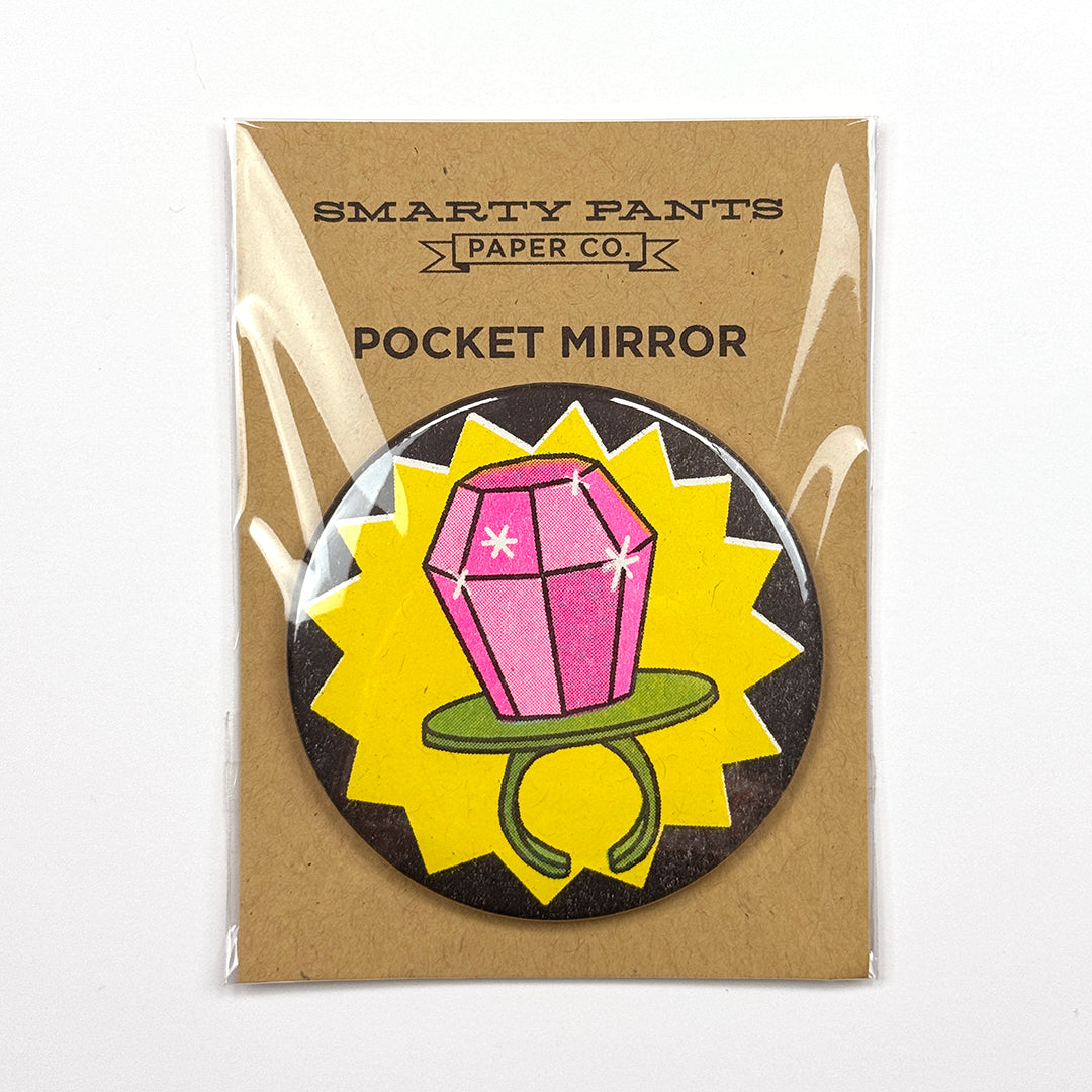 Candy Ring Risograph Pocket Mirror