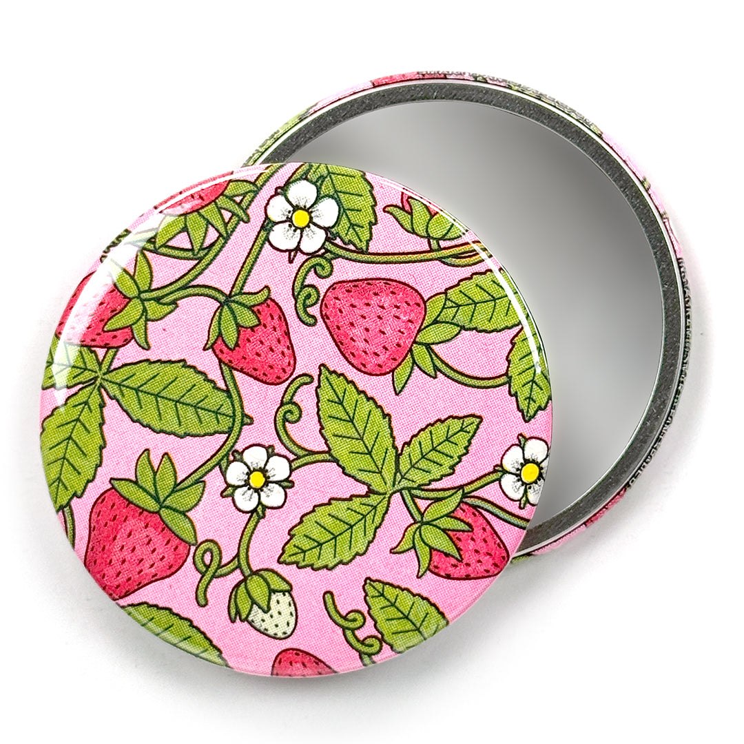 Strawberry pocket mirror