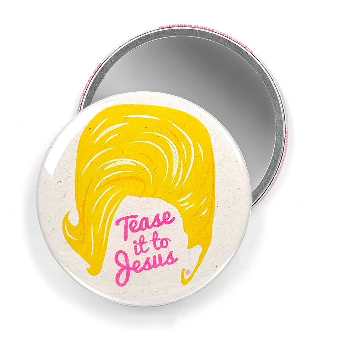 Tease it to Jesus Pocket Mirror