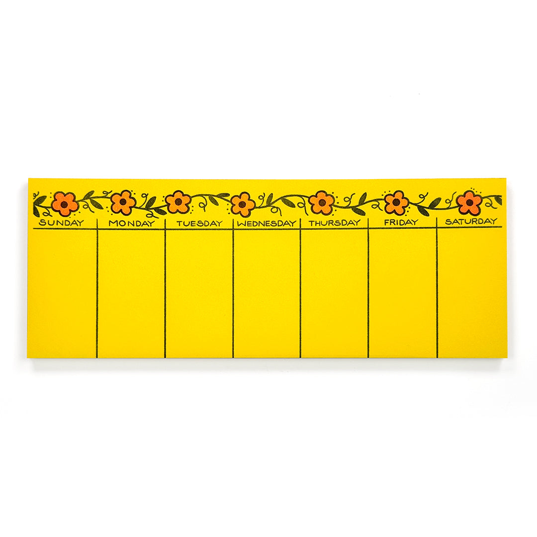 Floral Vine Weekly Planner Pad