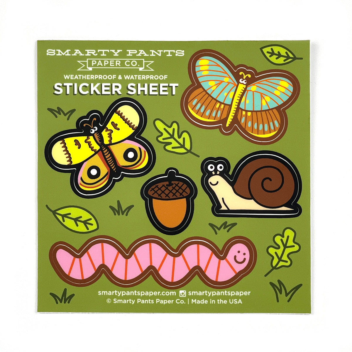 Worms and Bugs Sticker Sheet