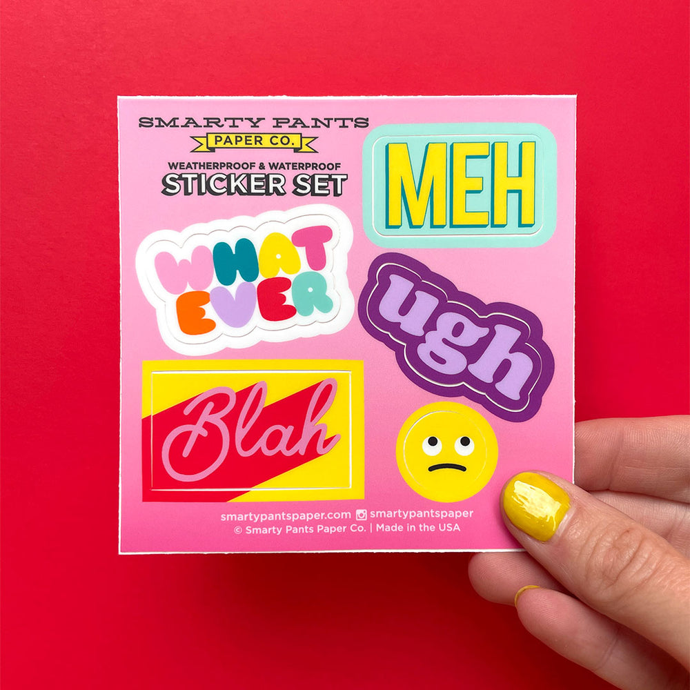Whatever Angsty Waterproof Sticker Sheet