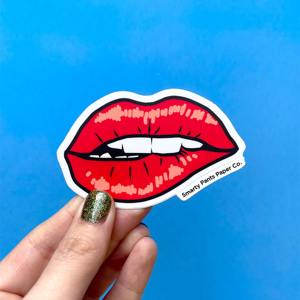 Red Lips Waterproof Sticker