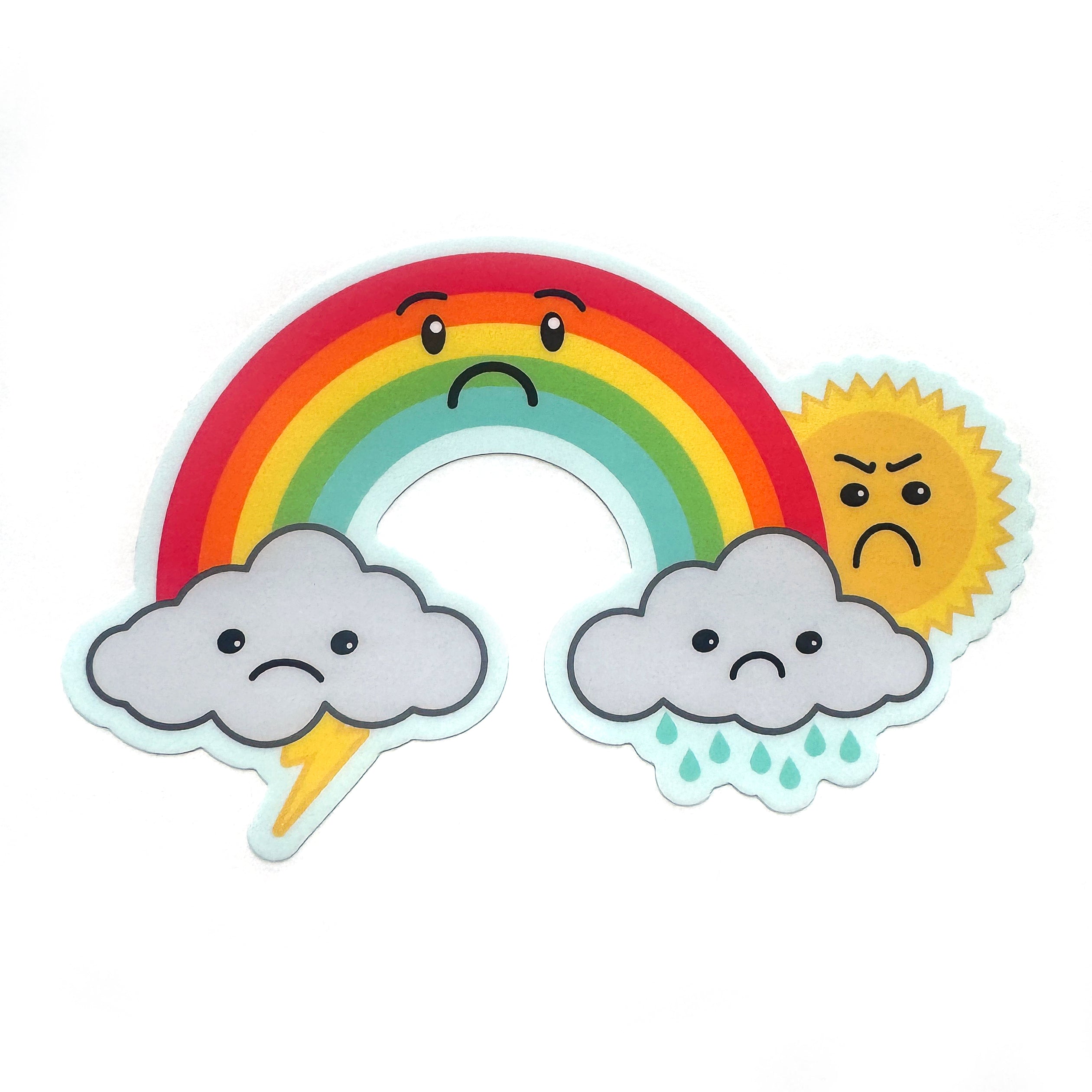 Sad Rainbow Sticker